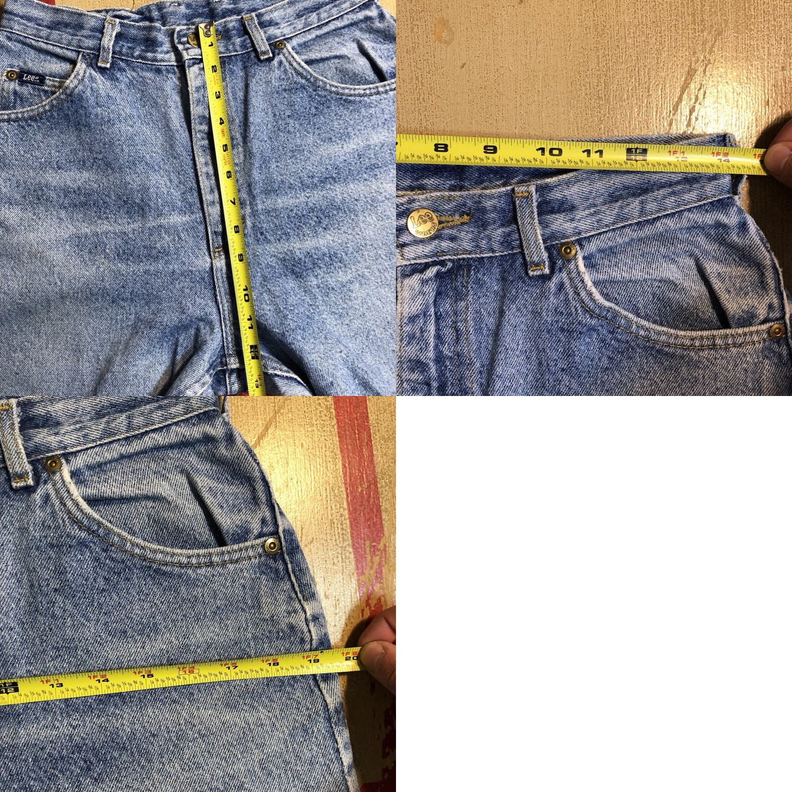Lee VINTAGE Lee Jeans Womens 12 Petite Blue Denim Tapered High Rise Mom Ladies 80s 90s USA Womens Size 28" / US 6 / IT 42 - 9 Thumbnail
