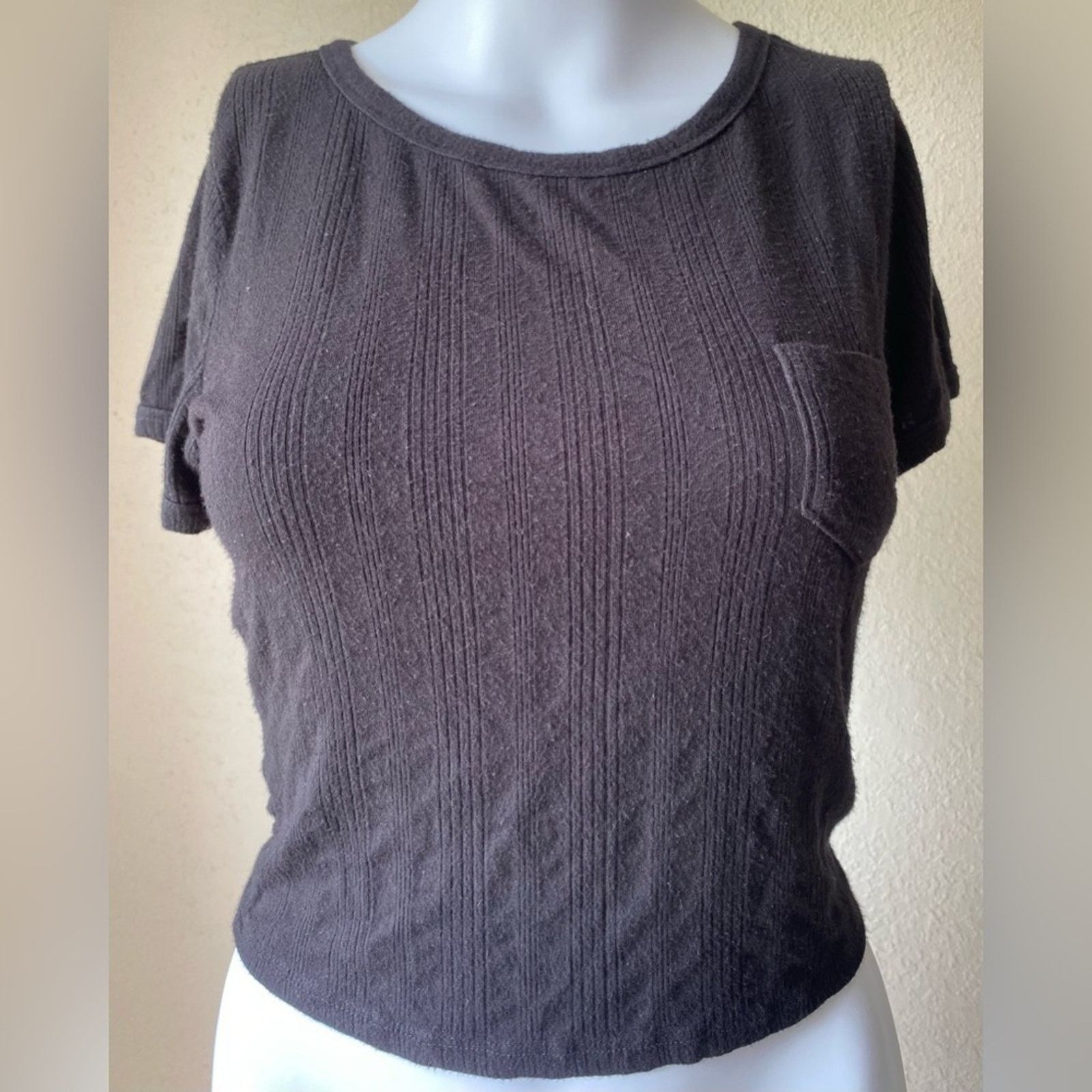 Other Bozzolo | Basic Solid Crop Top Short Sleeve T-shirt | Medium Size M / US 6-8 / IT 42-44 - 1 Thumbnail