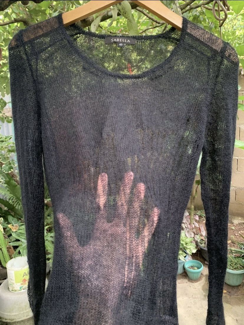 Japanese Brand Sabella mesh top knitted styled Size US S / EU 44-46 / 1 - 3 Thumbnail
