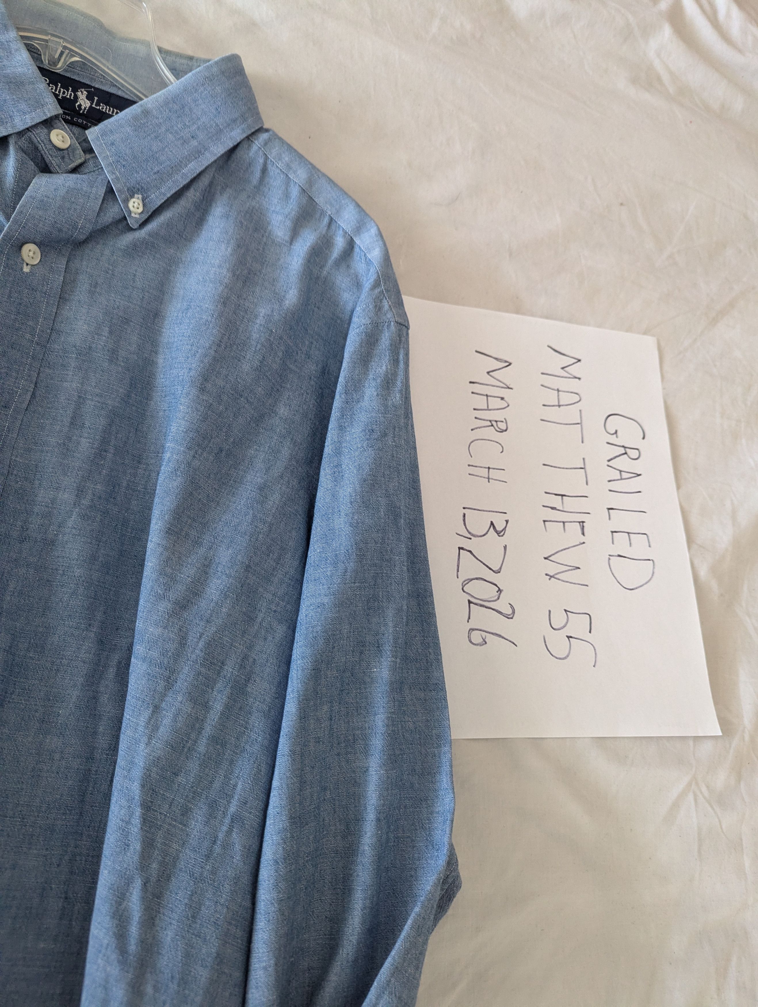 Polo Ralph Lauren Vintage Denims style fabric shirt Size US L / EU 52-54 / 3 - 4 Thumbnail