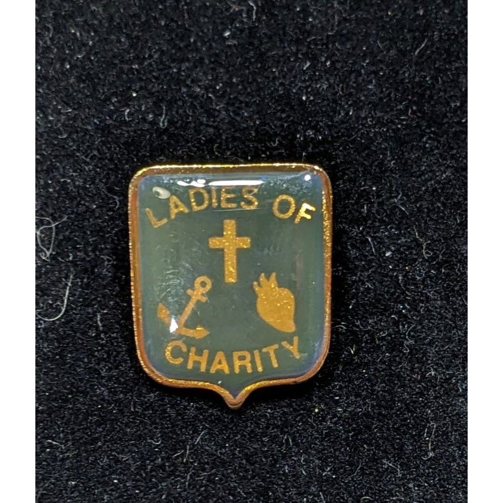 Other Vintage Ladies Of Charity Enamel Gold-Tone Shield Pin Badge Size ONE SIZE - 3 Thumbnail