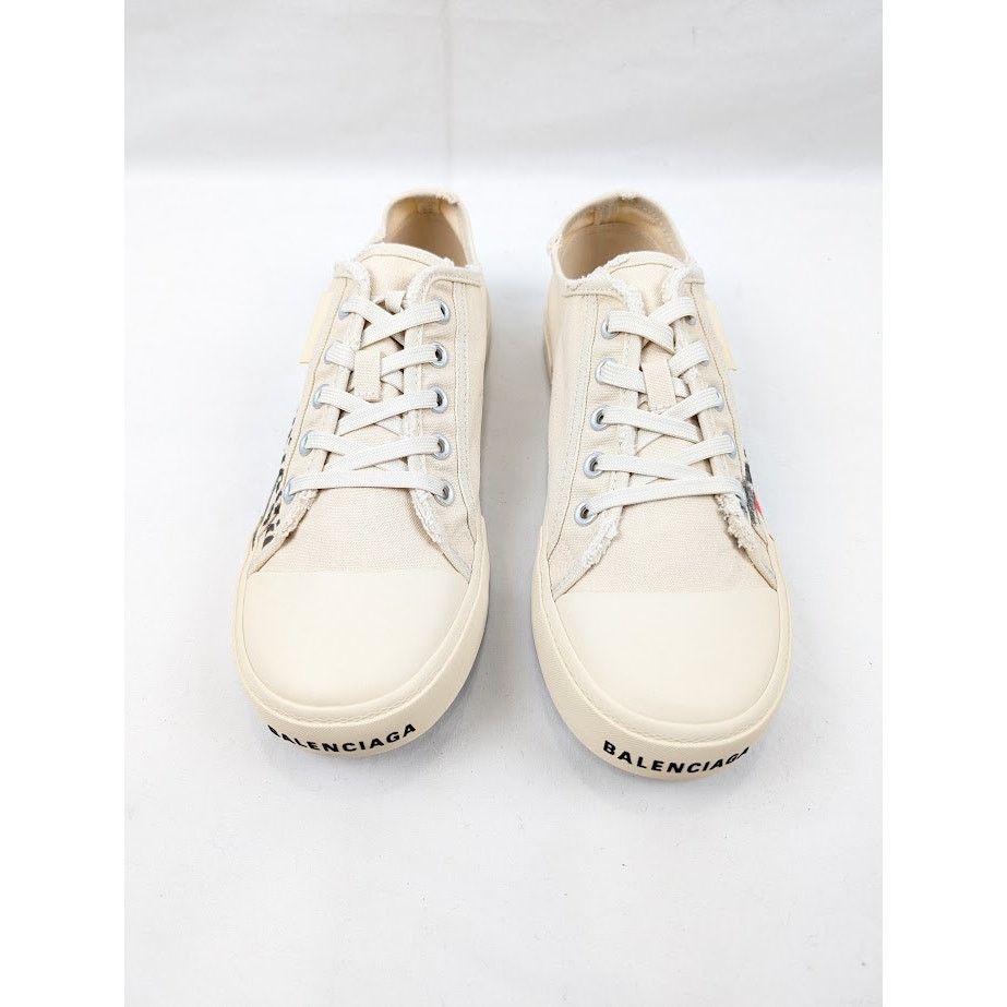 Balenciaga o1rshd1 Paris Low-Top Sneakers in White Size US 8 / EU 41 - 16 Thumbnail