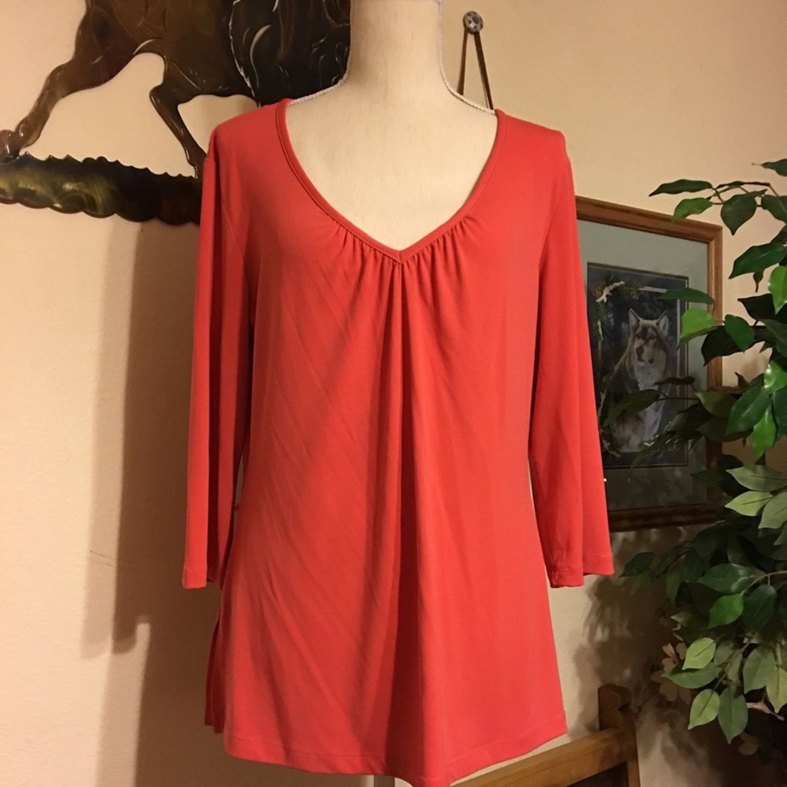 Other I.N. Studio coral soft light stretchy top L Size L / US 10 / IT 46 - 1 Thumbnail