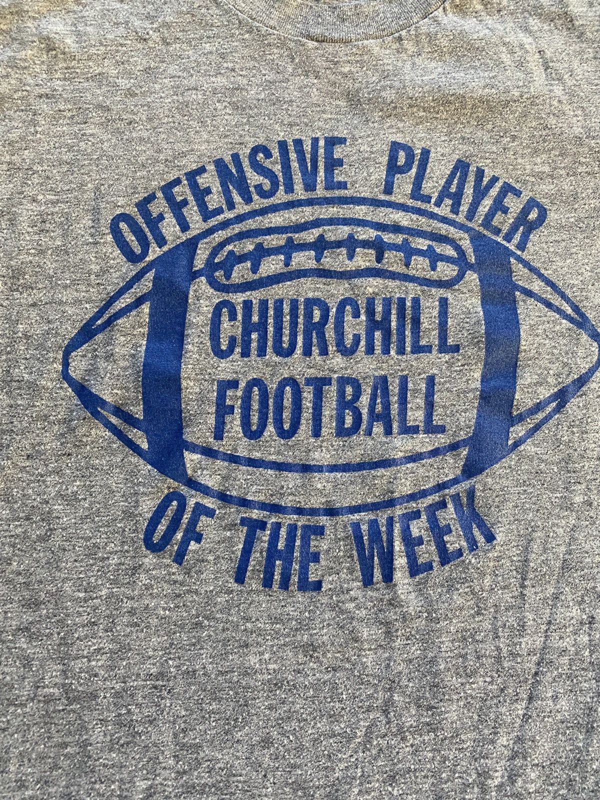 Vintage Vintage 80’s Churchill Football Player of Week Single Stitch Size US L / EU 52-54 / 3 - 2 Thumbnail