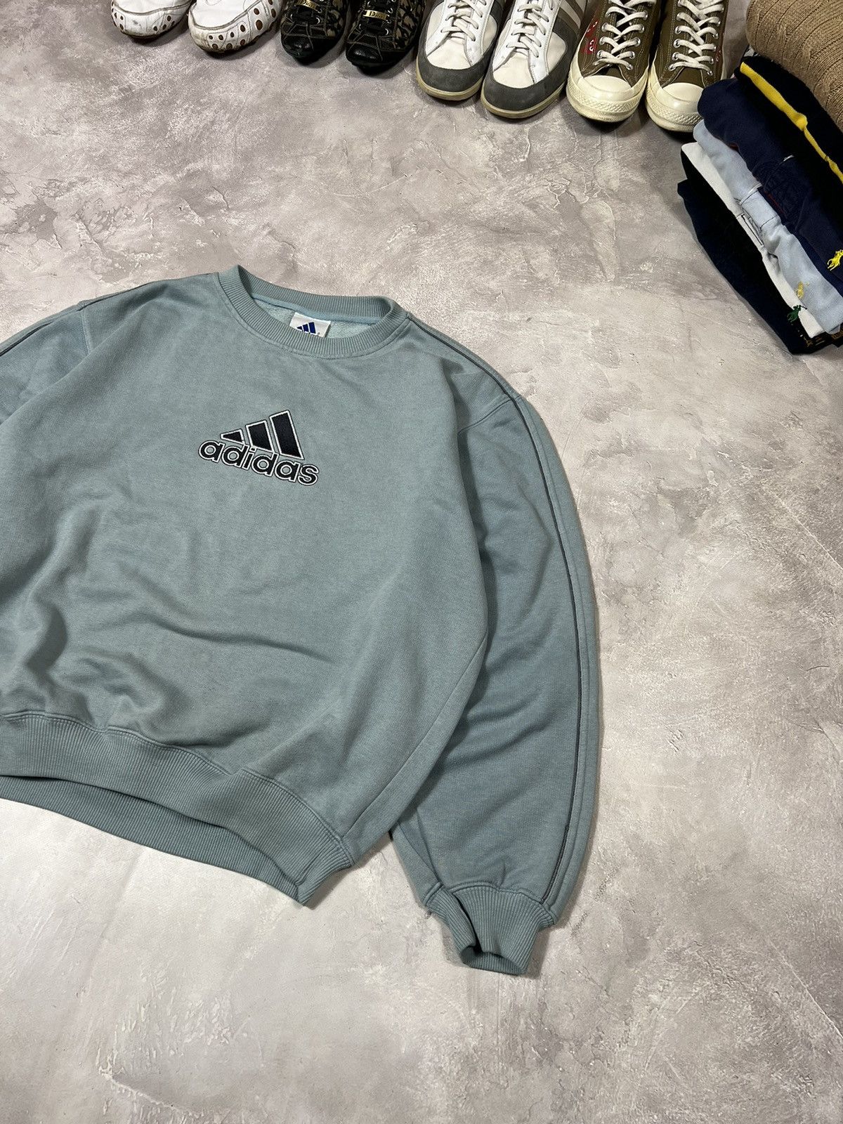 Adidas × Vintage Vintage 00s Adidas Baggy Sweatshirt Size US XL / EU 56 / 4 - 2 Thumbnail