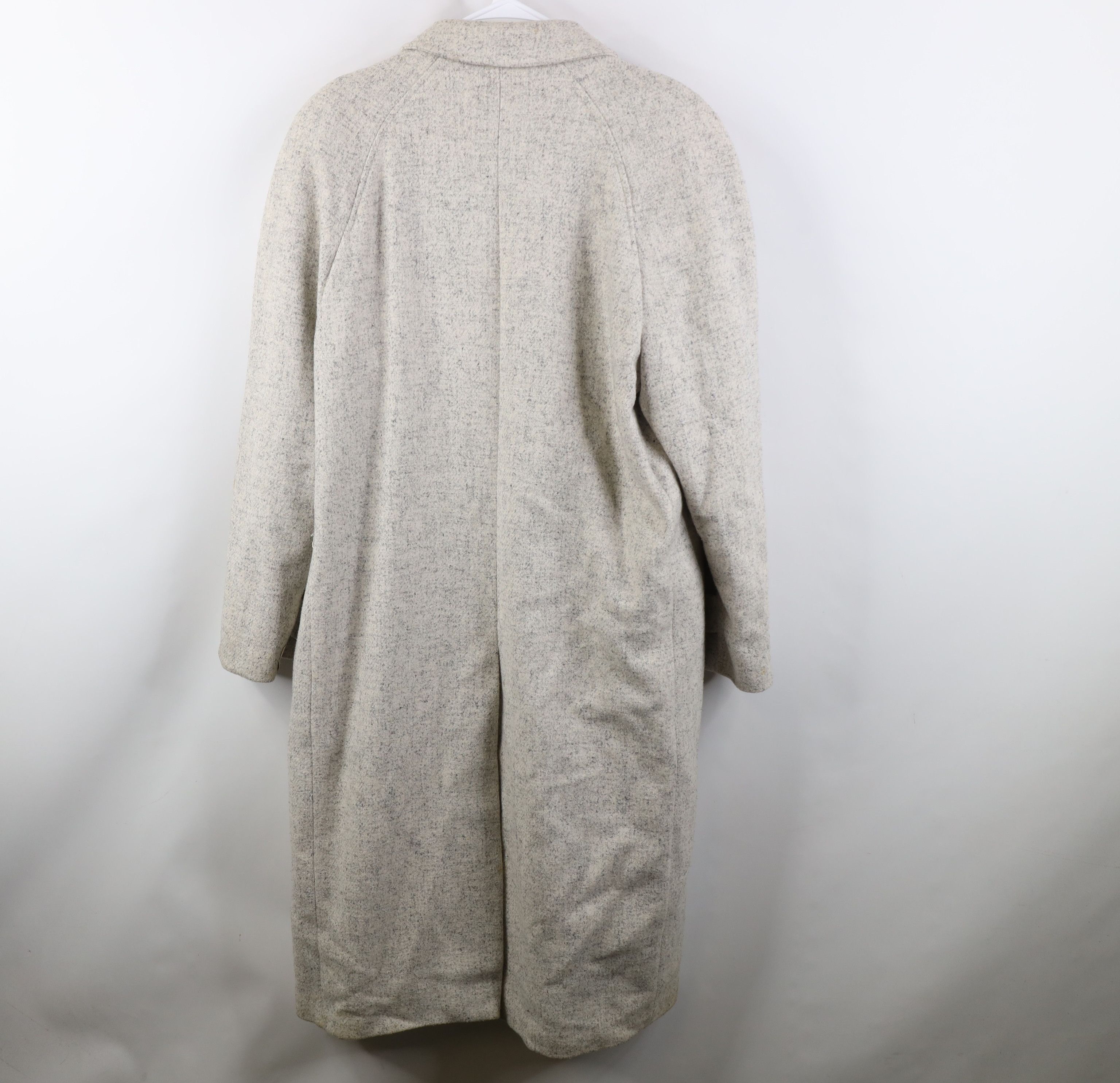 Vintage Deadstock Vintage 70s Wool Tweed Overcoat Jacket Gray USA Size US XXL / EU 58 / 5 - 15 Thumbnail
