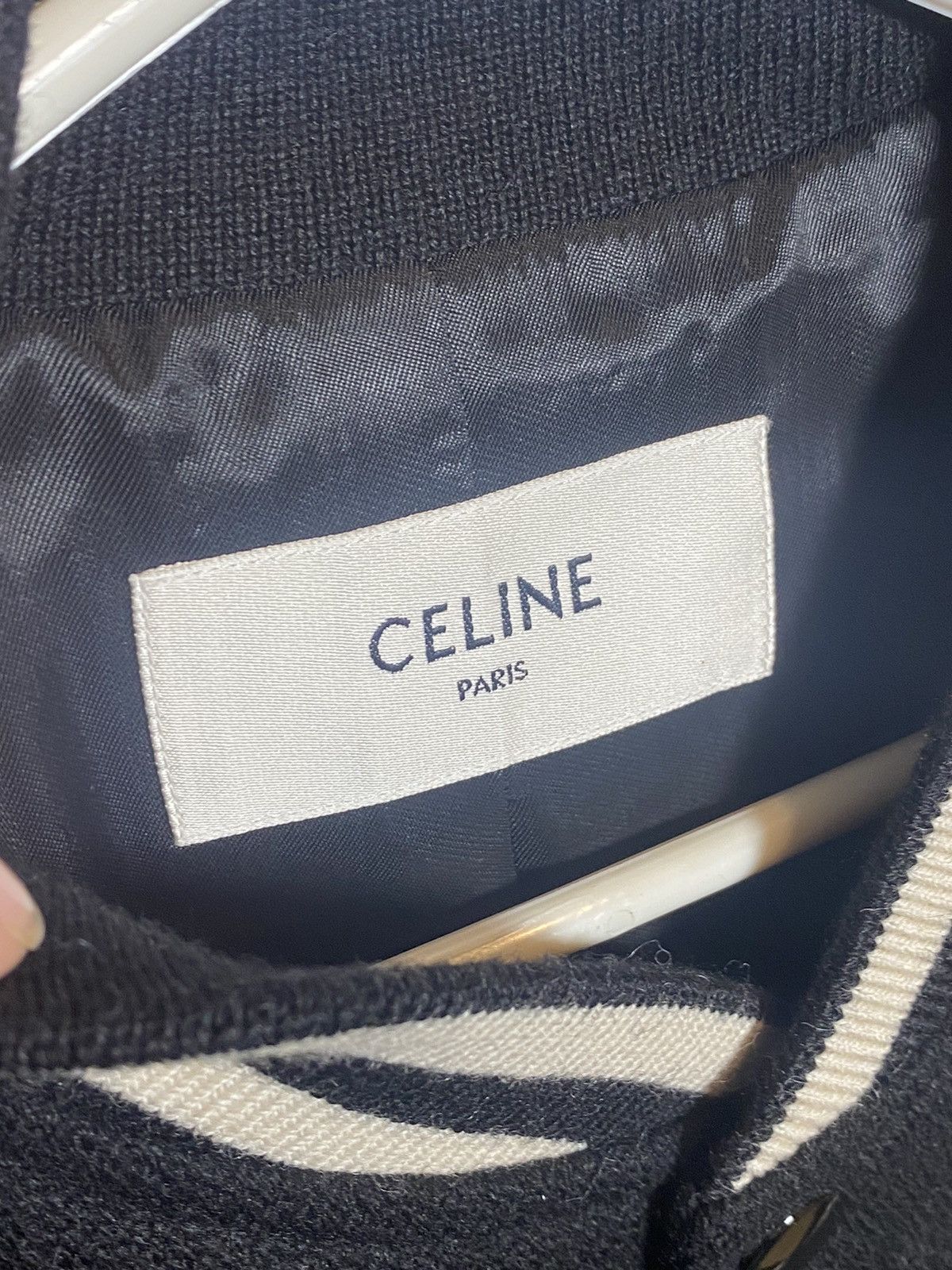 Celine (52) CELINE Classic Teddy Varsity Jacket in Textured Wool Size US L / EU 52-54 / 3 - 9 Thumbnail