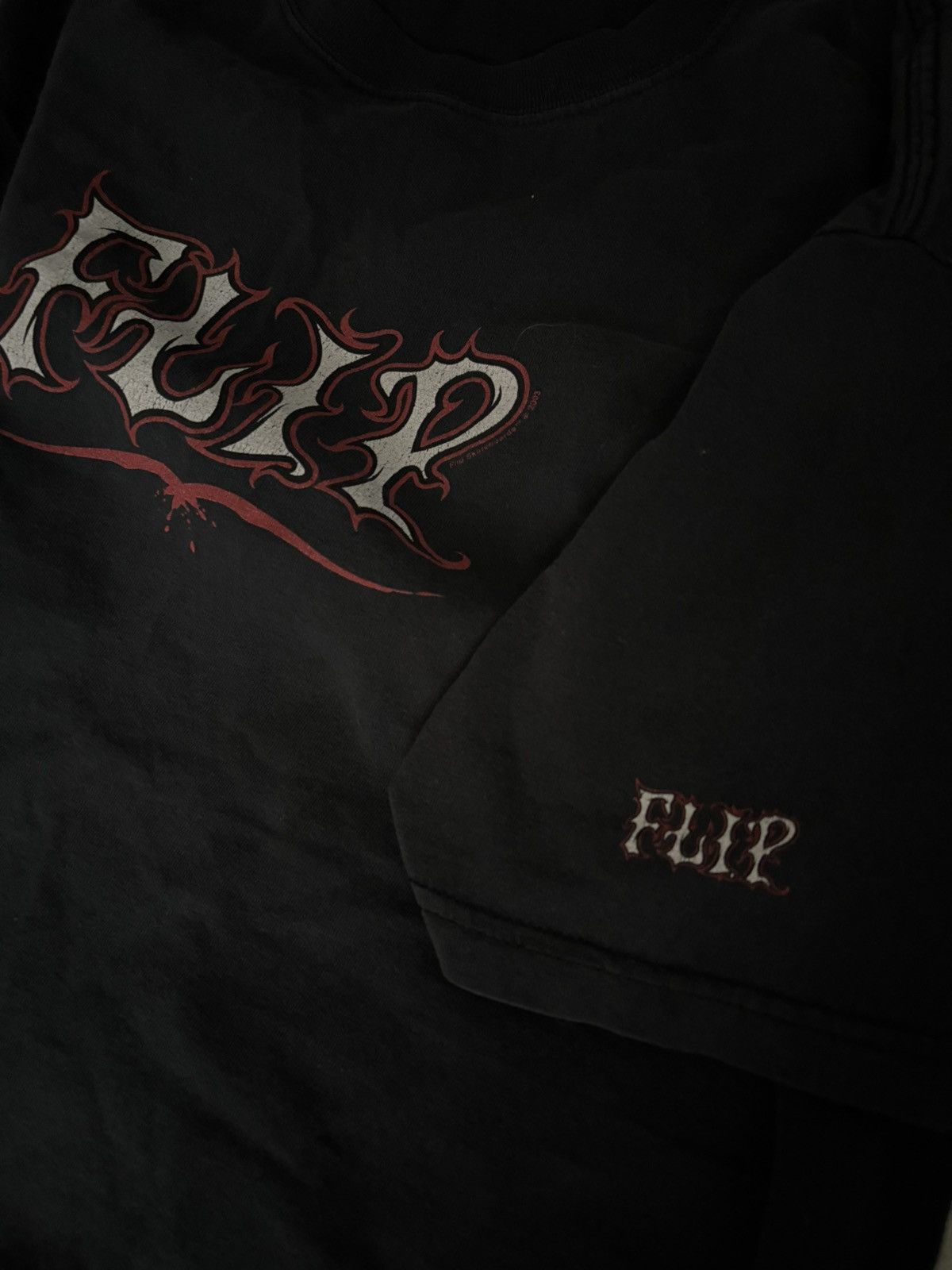 Affliction × Flip Skateboards Vintage Dark Blue Y2K “Flip Skateboards” XL T-Shirt Size US XL / EU 56 / 4 - 1 Thumbnail