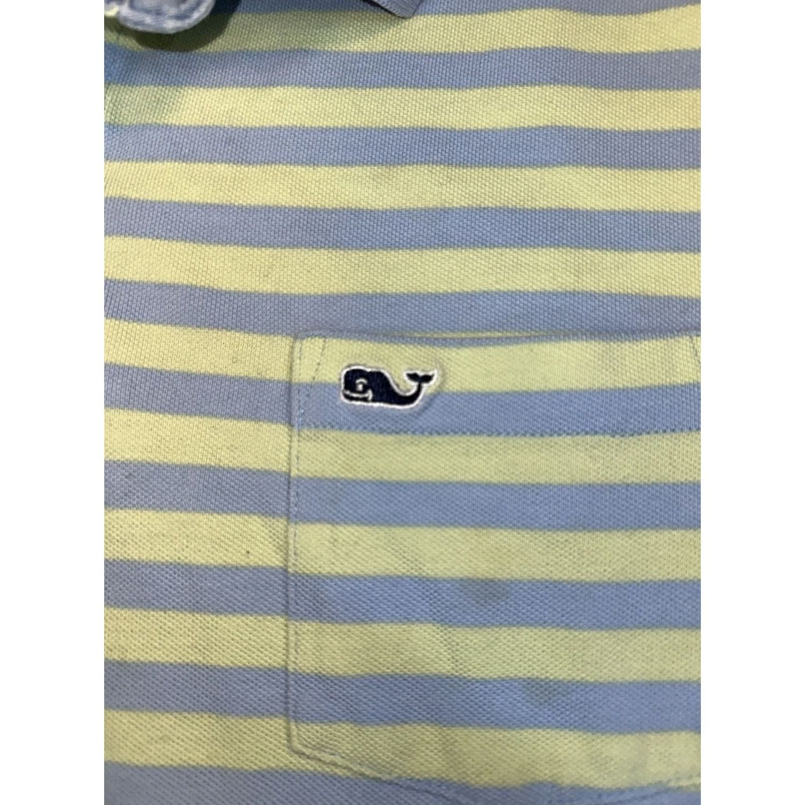 Vineyard Vines Vineyard Vines Polo Shirt Striped Blue Yellow Men XL Polo Mens Size US XL / EU 56 / 4 - 6 Thumbnail