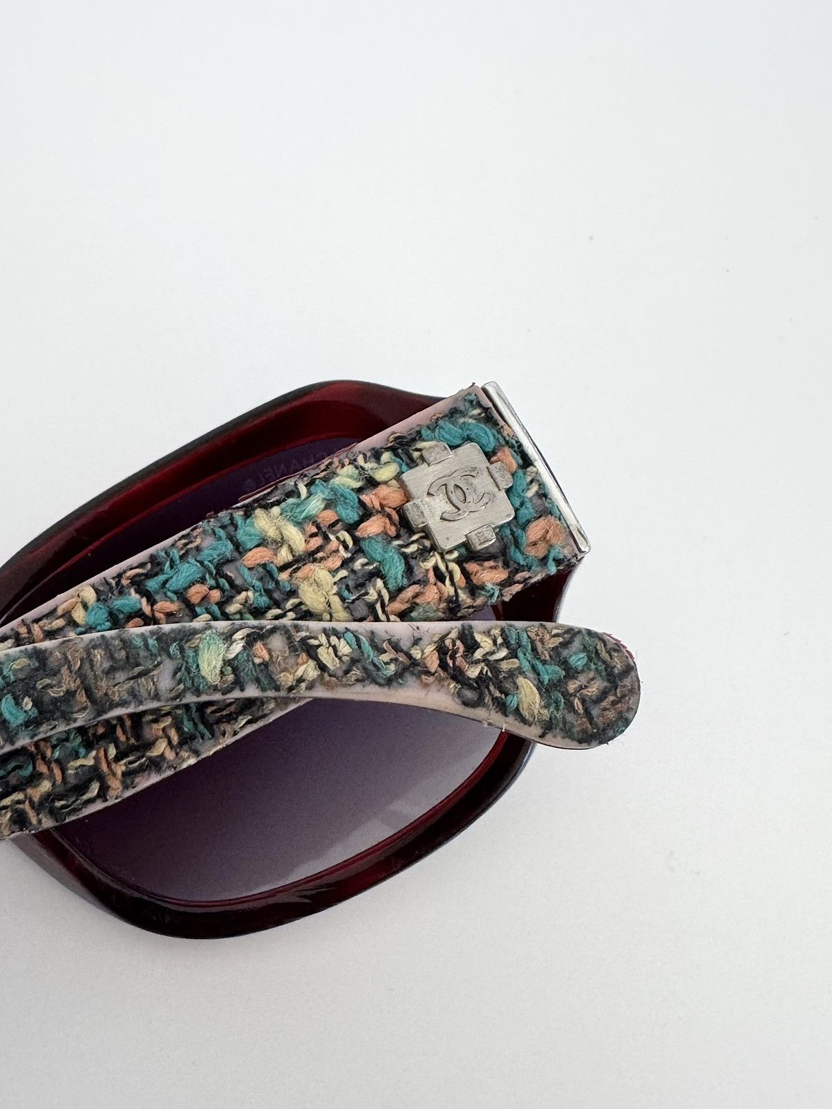 Chanel ★ Y2K CHANEL 5240 CC LOGO TWEED SUNGLASSES Size ONE SIZE - 7 Thumbnail