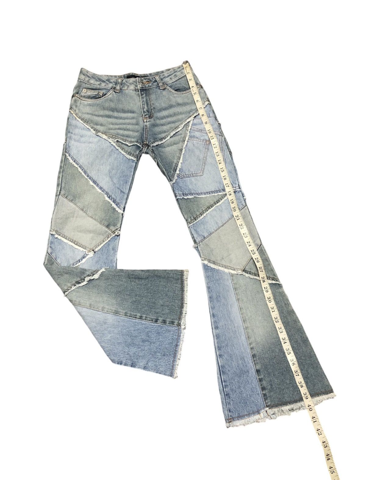 Other VINTAGE JOUER AUX ECHECH HAGI DENIM FLARED JEANS Size 28" / US 6 / IT 42 - 3 Thumbnail