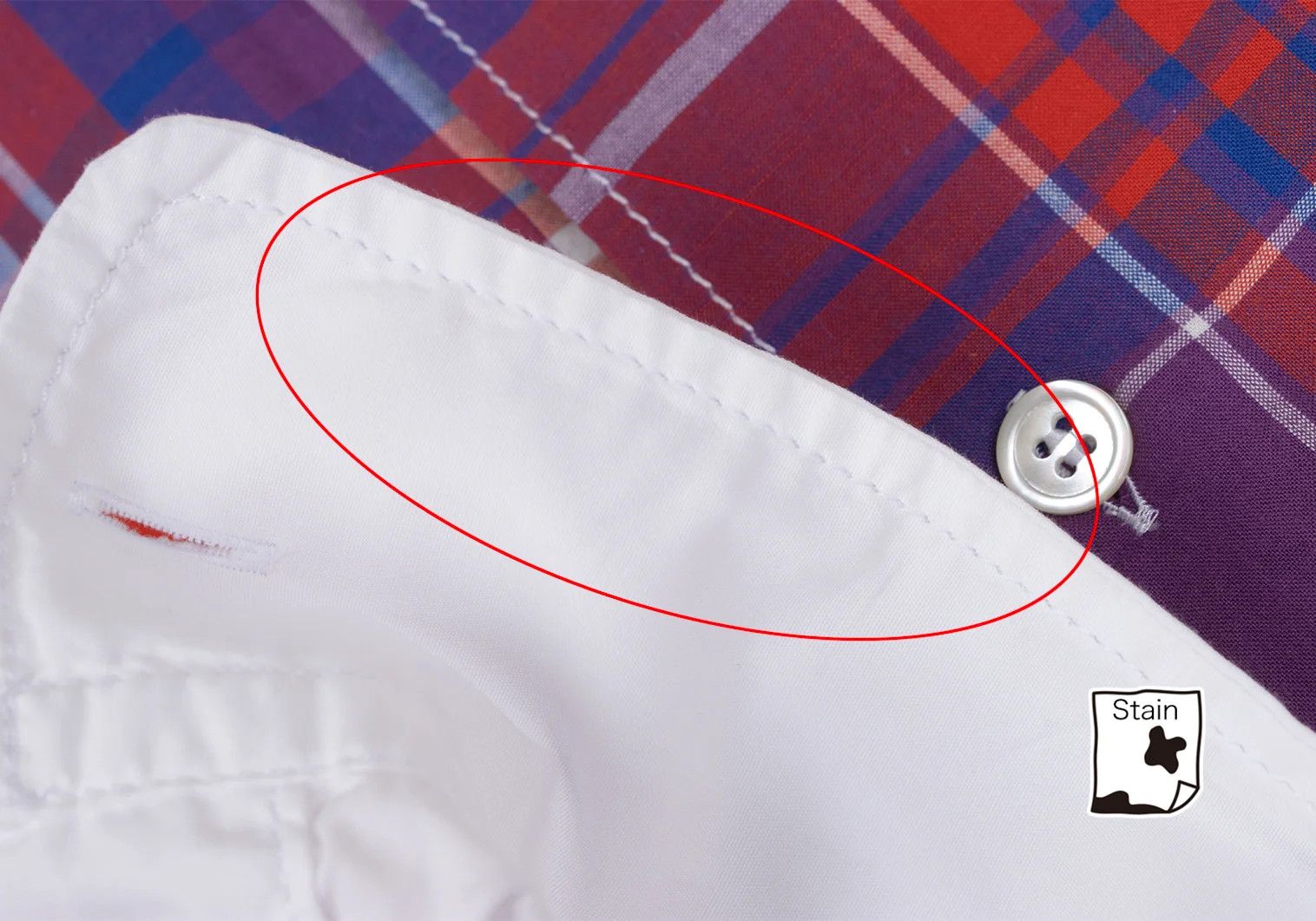 Ganryu Check Mesh Long Sleeve Shirt in Red and White, L Size US L / EU 52-54 / 3 - 11 Thumbnail