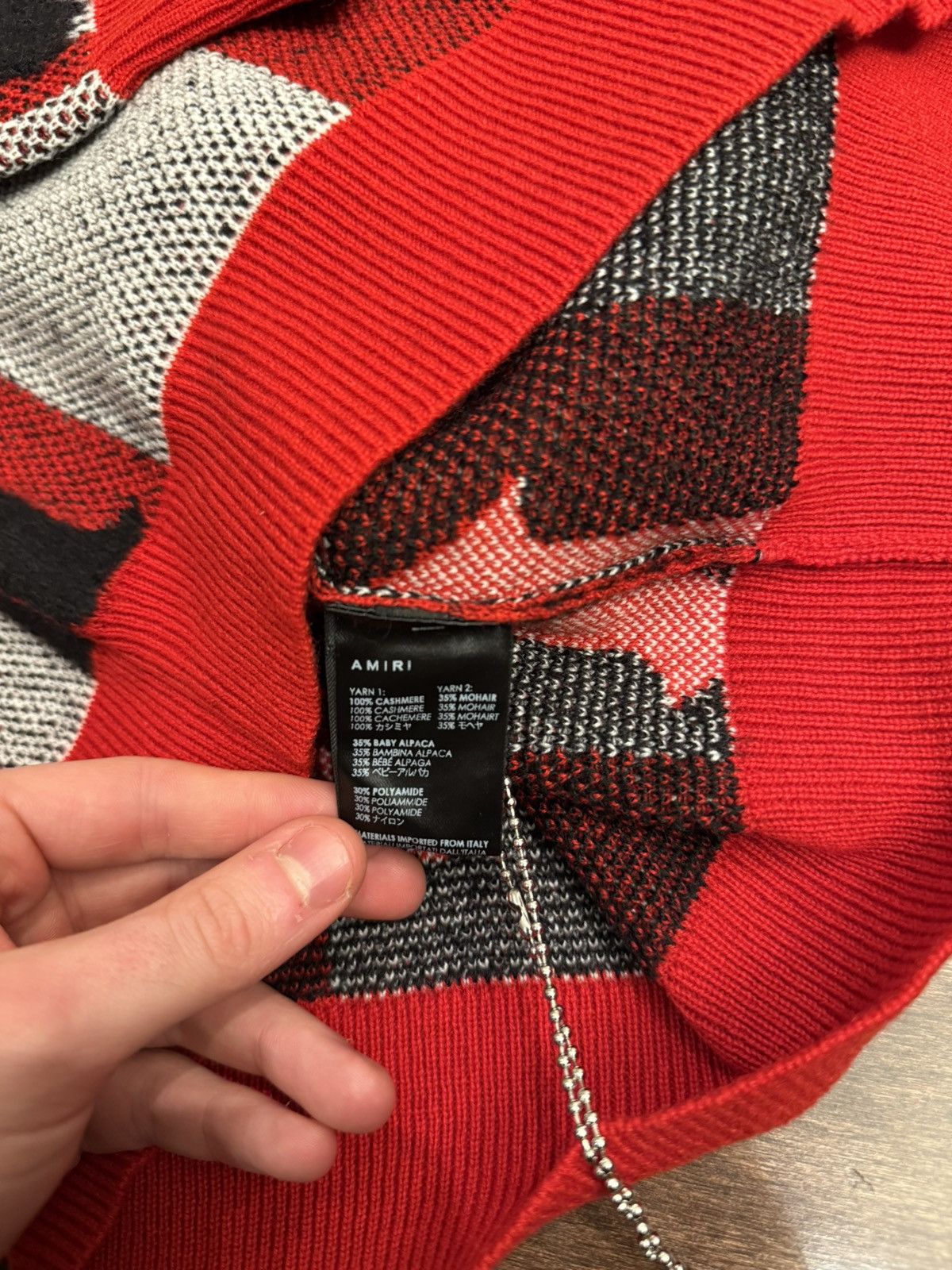 Amiri Amiri Logo Check Crewneck Size US XS / EU 42 / 0 - 5 Thumbnail