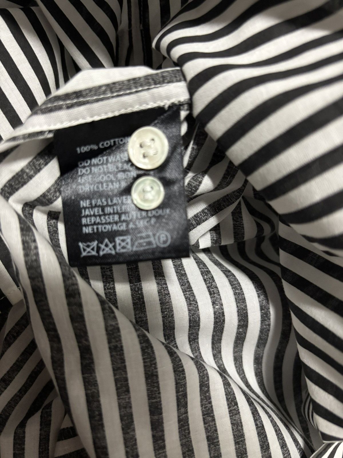 Haider Ackermann Haider Ackermann Black Stripe Cotton Shirt Size US S / EU 44-46 / 1 - 4 Thumbnail