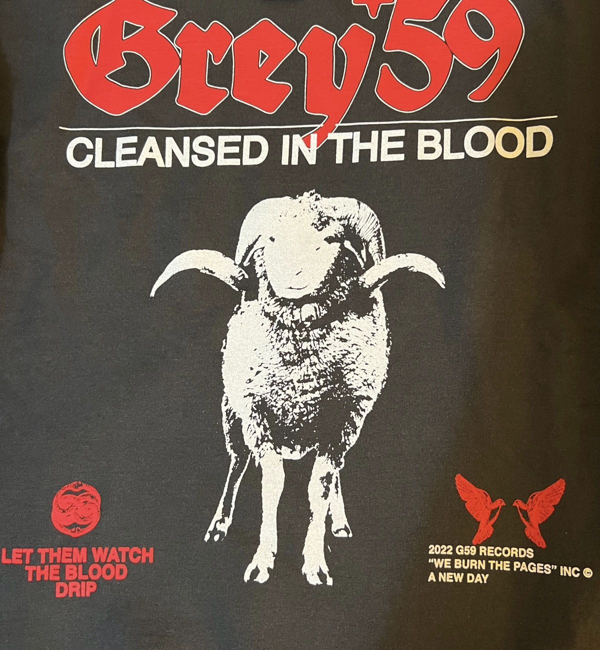 G59 Records suicideboys G59 Cleansed in the blood CHARCOAL staff goat Size US XL / EU 56 / 4 - 4 Thumbnail