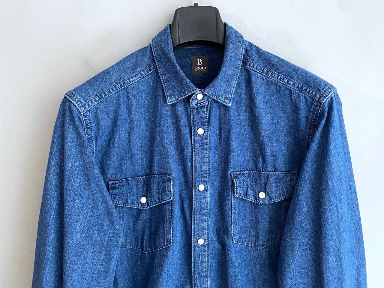 Boggi Boggi Milano Men's Blue Denim Shirt, Size M Size US M / EU 48-50 / 2 - 3 Thumbnail
