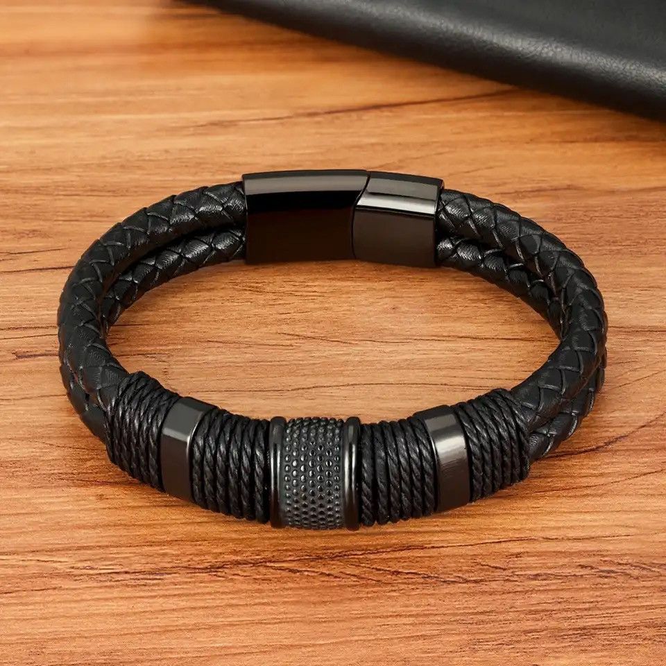 Jewelry × Vintage Vintage Woven Leather Rope Wrap Bracelets Size ONE SIZE - 2 Thumbnail