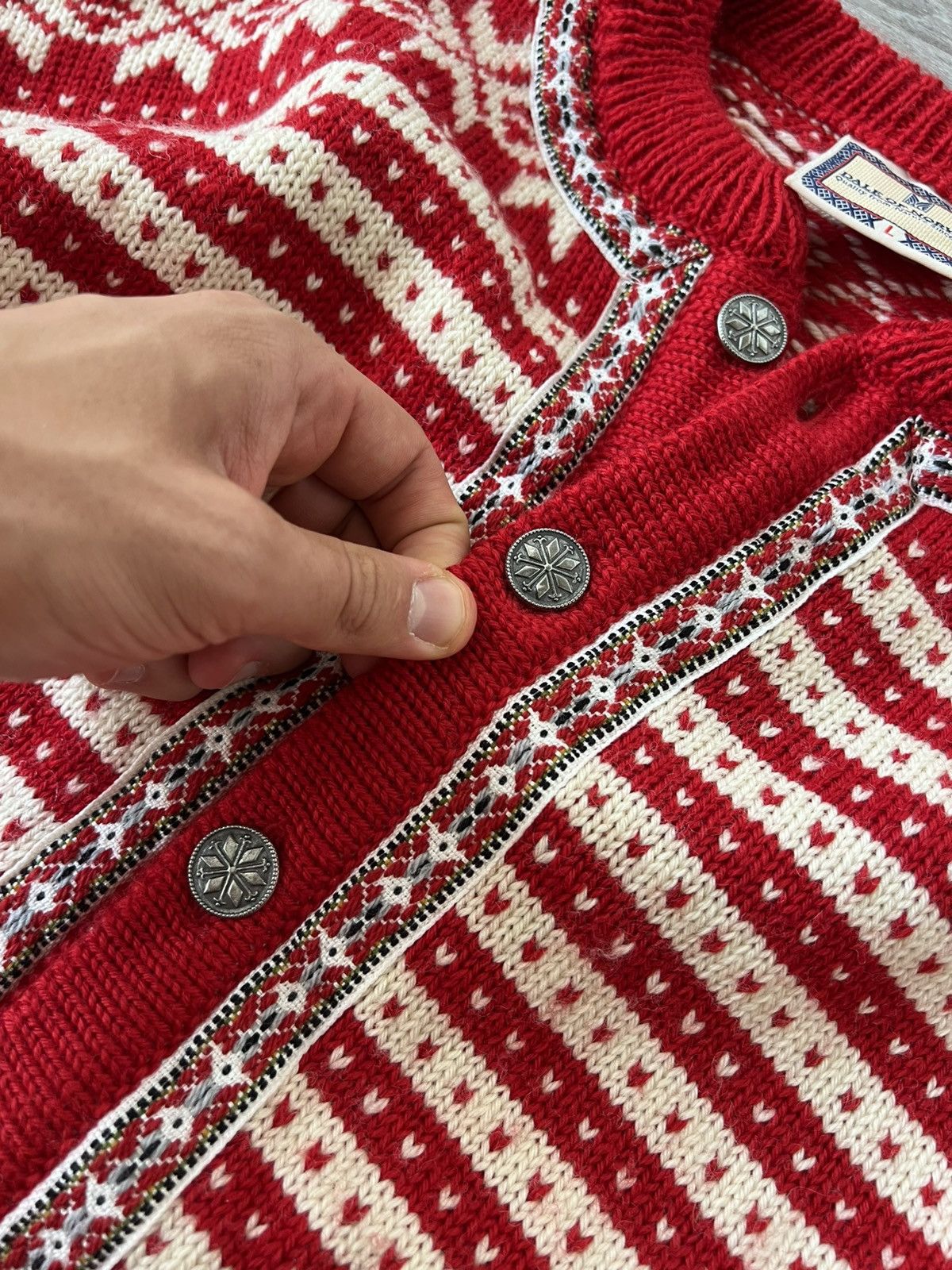 Vintage ‼️Vintage Dale Of Norway Premium Wool Button Sweater Cardigan Size US L / EU 52-54 / 3 - 14 Thumbnail