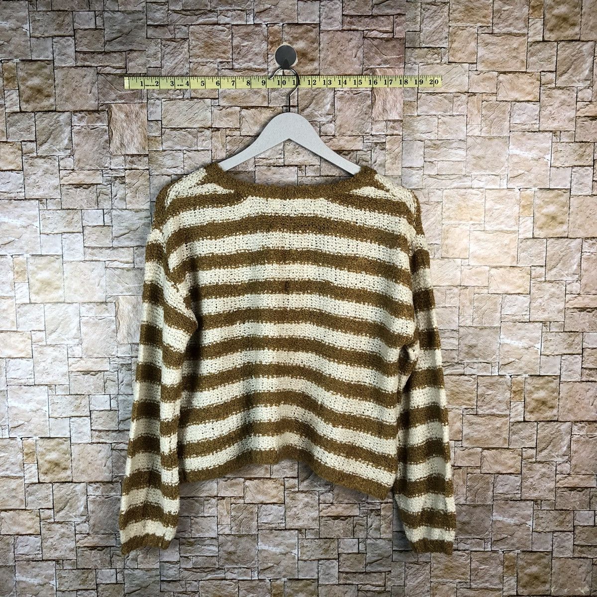 Japanese Brand × Solid and Striped Earth Music Econology Brown Stripe Knitwear #A1188 Size M / US 6-8 / IT 42-44 - 12 Thumbnail