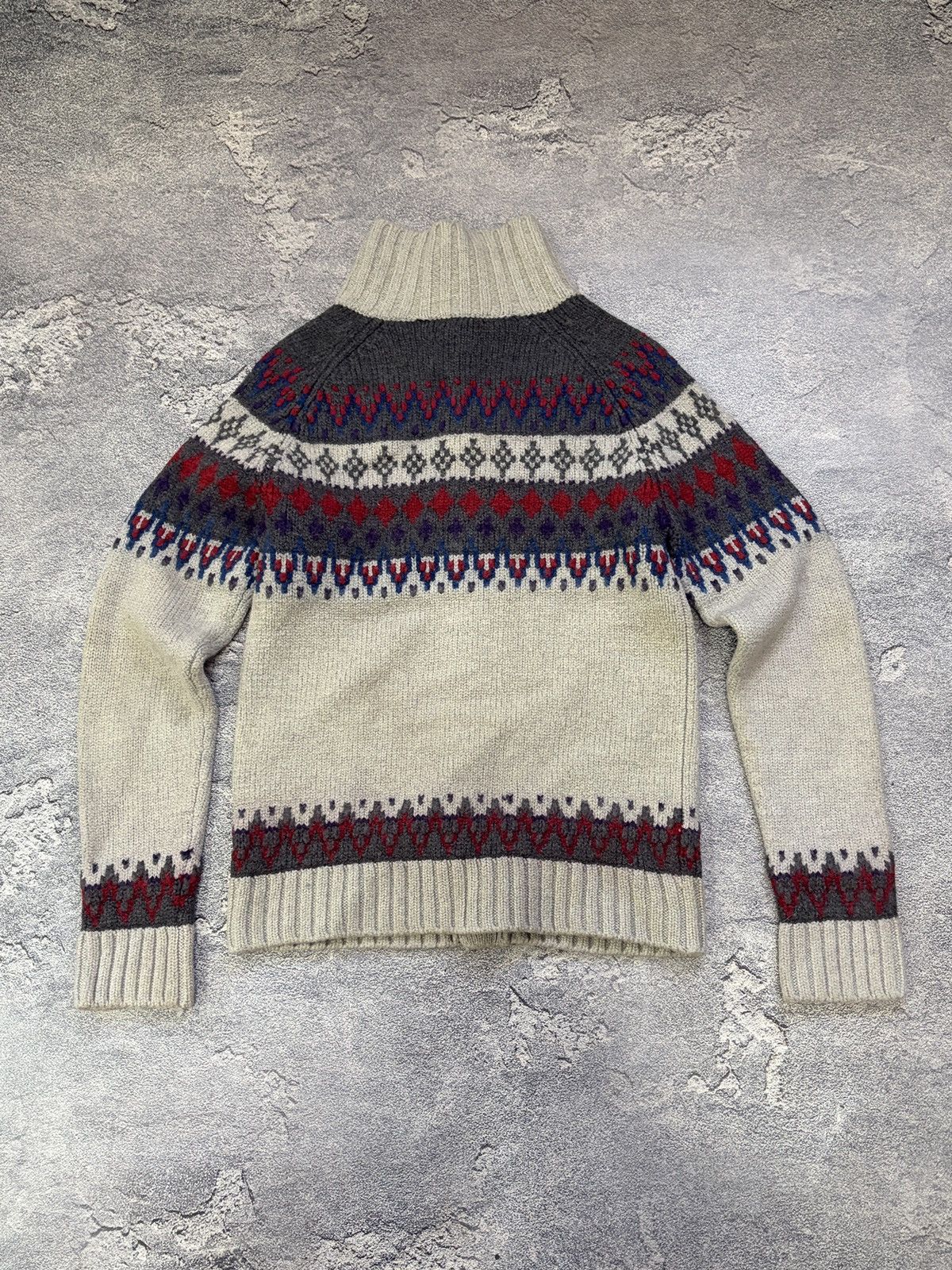 Marc by Marc Jacobs Marc Jacobs Fair Isle Wool Cardigan Grey M Size US M / EU 48-50 / 2 - 2 Thumbnail