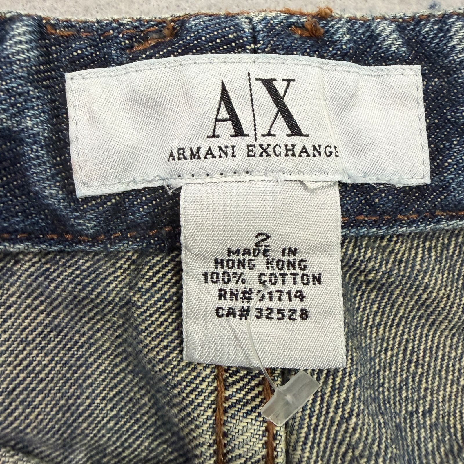 Armani Exchange Vintage Armani Exchange A/X Denim Jean Mini Skirt Women's 2 Size 26" / US 2 / IT 38 - 4 Thumbnail