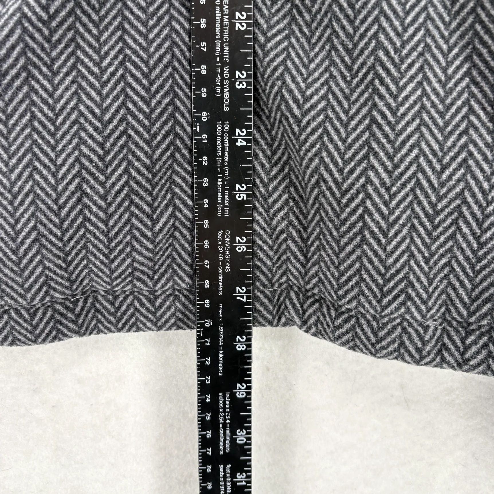 Vintage L.L. Bean Poncho Womens XL Gray Herringbone Fleece Zip Collared Pockets Outdoors Size XL / US 12-14 / IT 48-50 - 7 Thumbnail