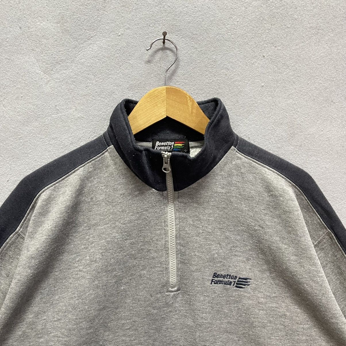 Benetton Benetton Formula 1 Racing Team Quarter Zip Sweatshirt Size US M / EU 48-50 / 2 - 2 Thumbnail