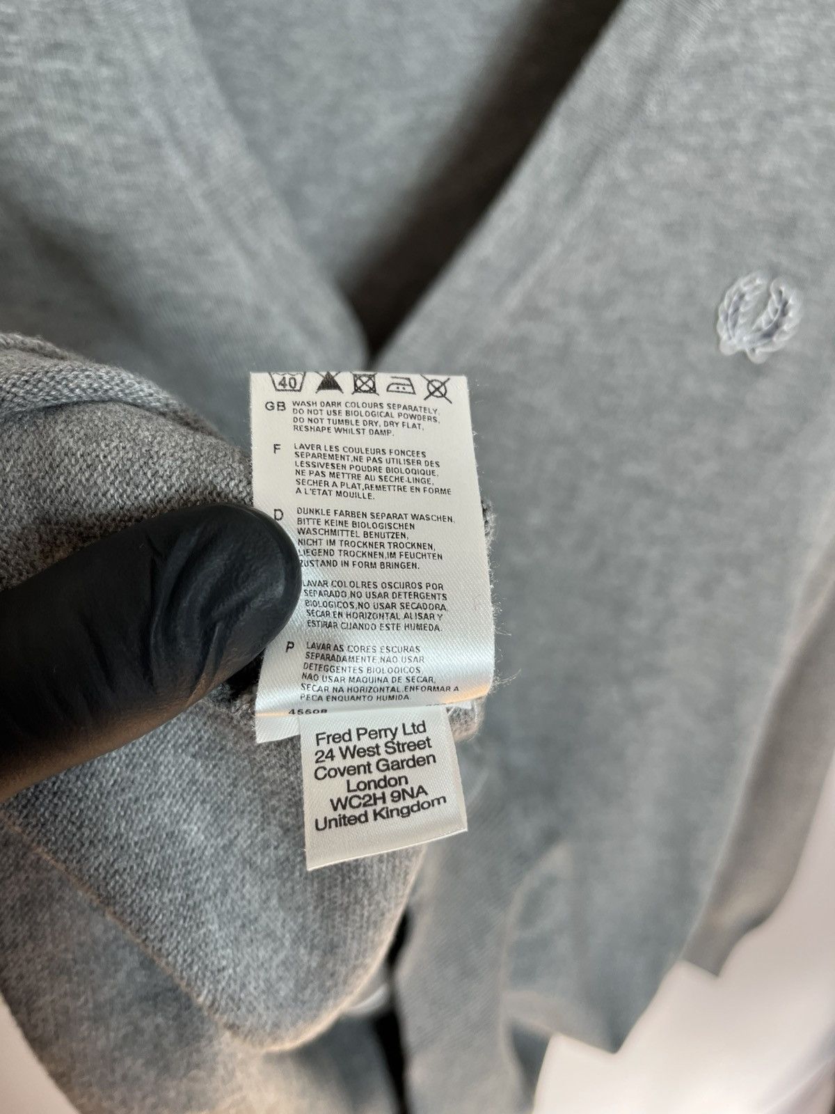 Fred Perry Fred Perry Mens Cardigan Cotton Button Grey Long Sleeve Size US M / EU 48-50 / 2 - 7 Thumbnail