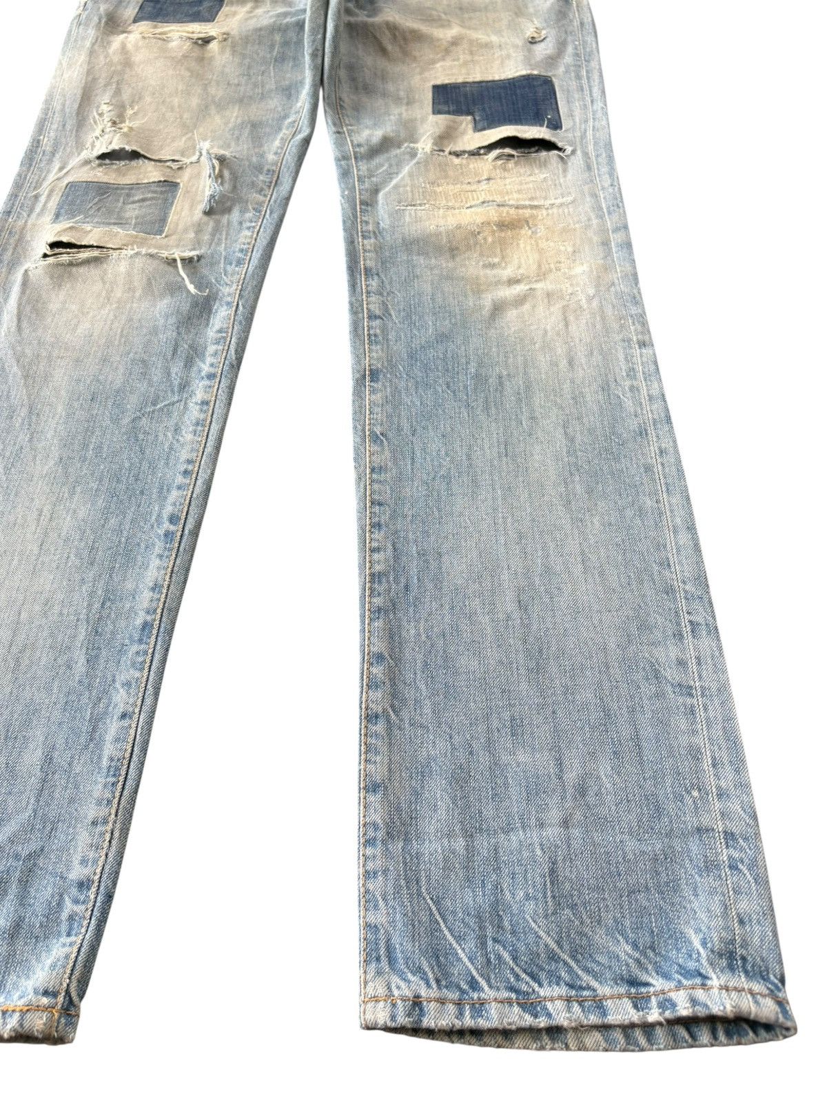 Dsquared2 Vintage Italy Dsquared Patchwork Distressed Jeans Size US 37 - 6 Thumbnail