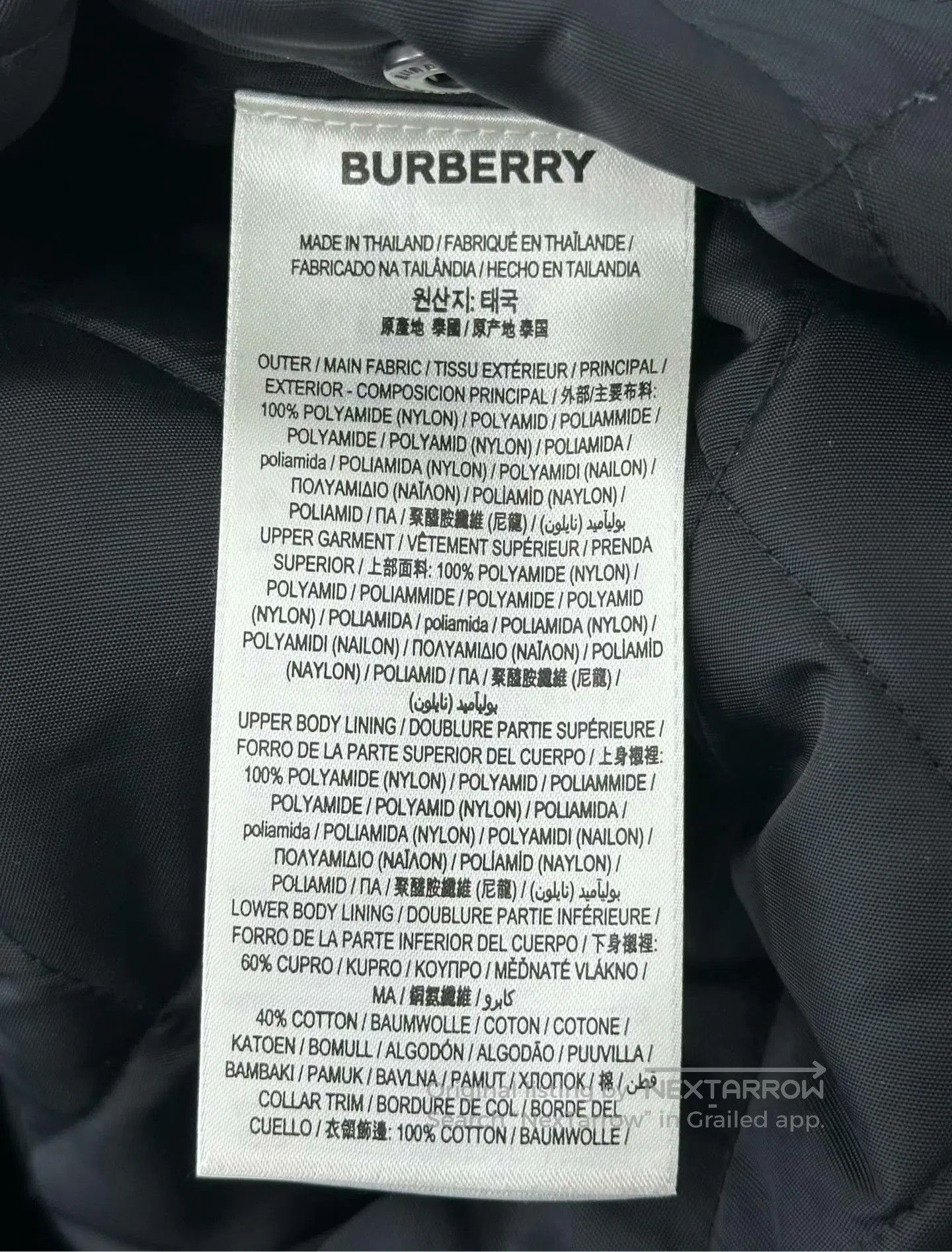 Burberry Burberry Carbon Blue Diamond Pocket Embroidered Logo Jacke Size S / US 4 / IT 40 - 4 Thumbnail