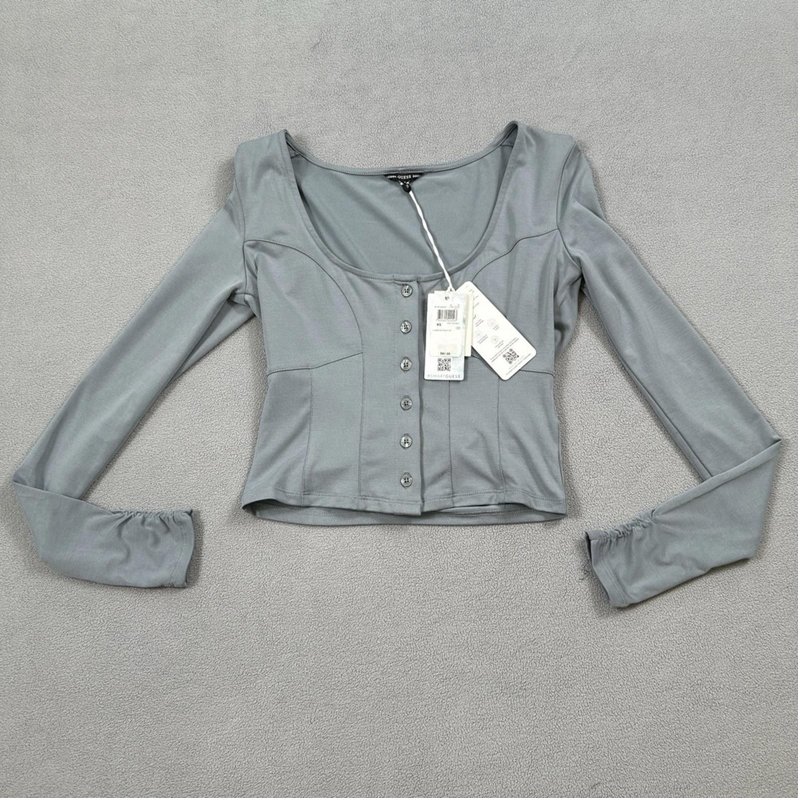 Guess Guess Amori Blouse XS Button-Up Top Womens Dusty Long Sleeve Size XS / US 0-2 / IT 36-38 - 1 Thumbnail