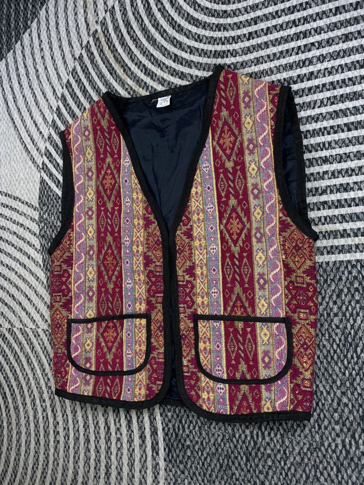 Japanese Brand Vtg Dunya Unisex Bolivian Wool Fabric Vest Size US M / EU 48-50 / 2 - 4 Thumbnail