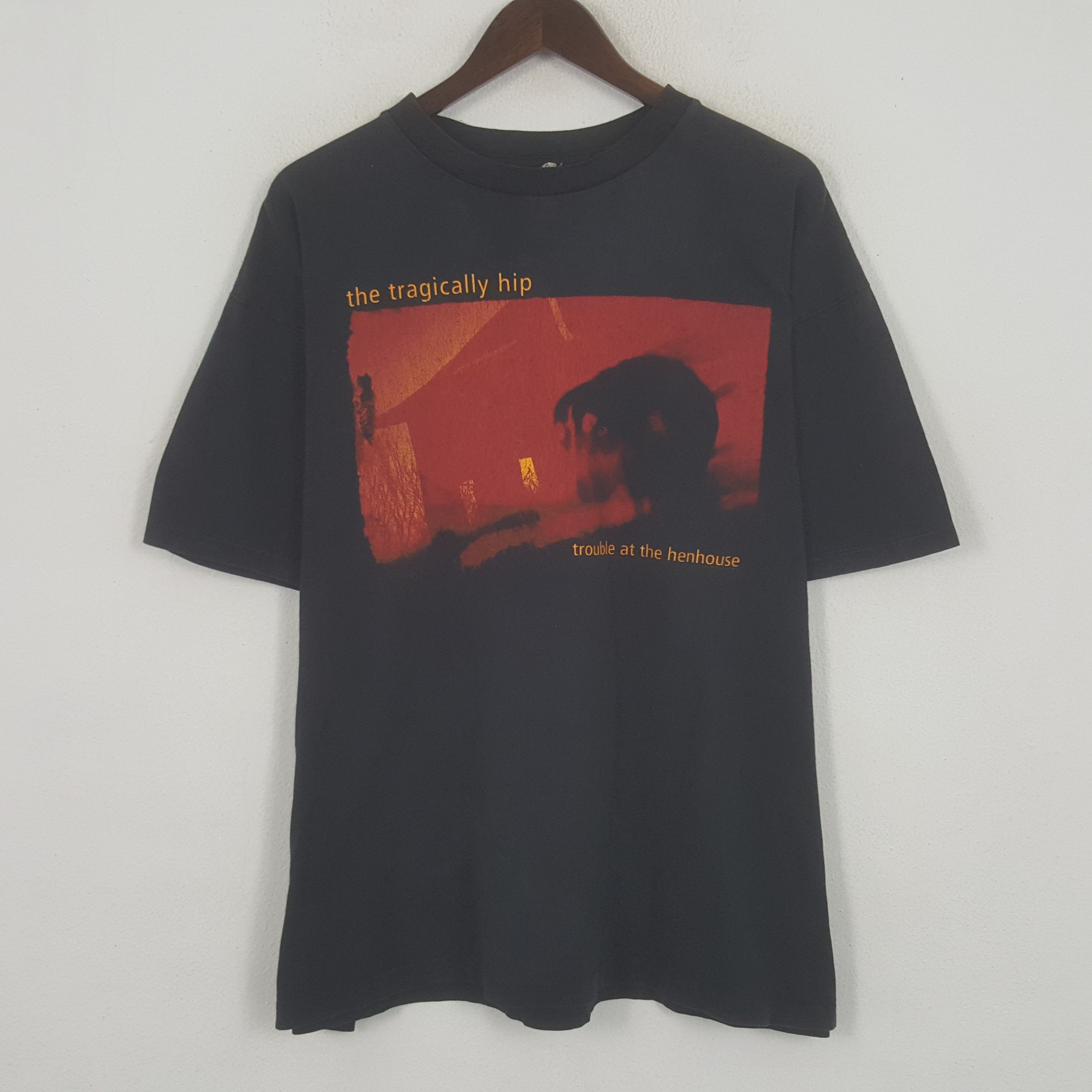 image of Band Tees x Vintage The Tragically Hip Tour Tshirt in Black, Men's (Size 2XL)