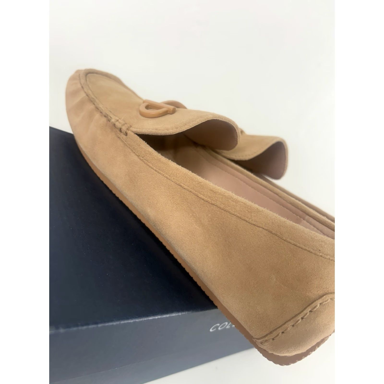 Cole Haan Cole Haan Tully Driver Slip-On Womens Size 8B Blush Tan Suede Round Toe Flat Casual Business Size US 8 / IT 38 - 5 Thumbnail