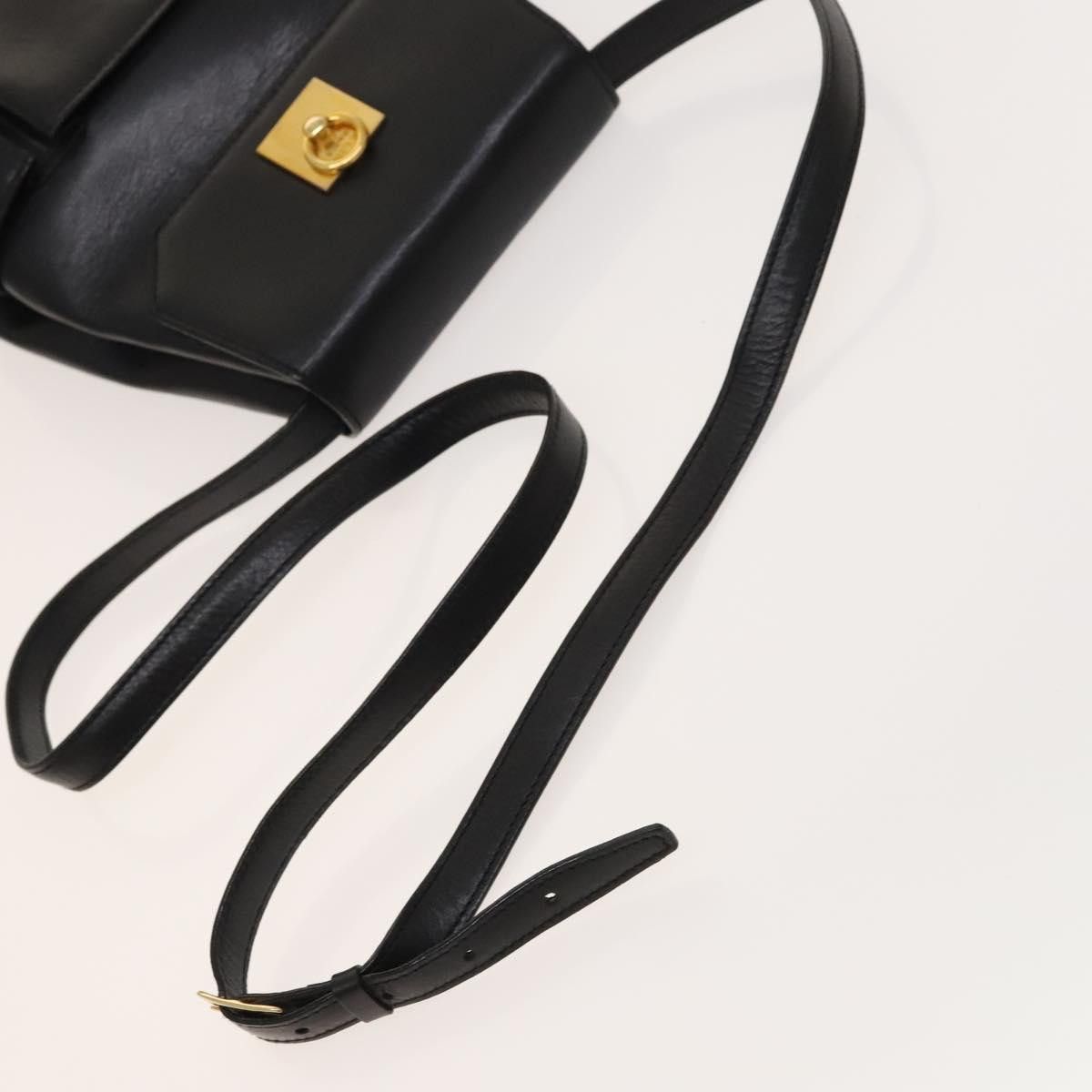 Celine CELINE Shoulder Bag Leather Black Gold Size ONE SIZE - 7 Thumbnail