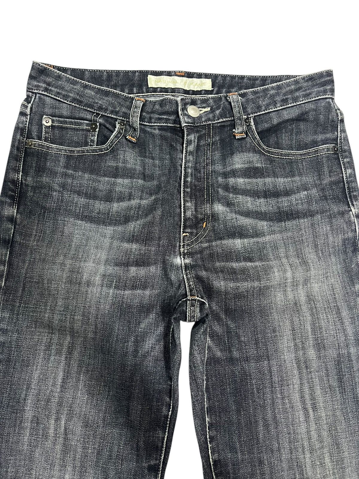 If Six Was Nine FLARE💥 JAPANESE BRAND UNIQLO WASHED Y2K BLACK JEANS Size 31" - 2 Thumbnail