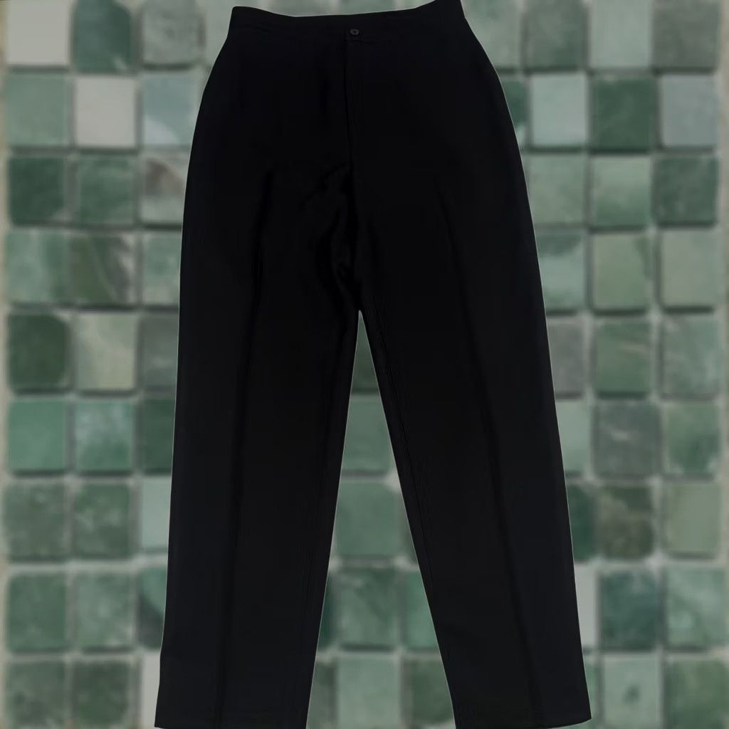 Levi's VINTAGE Levi's Dress Pants Women 14 Straight Leg Black Twill High Rise Career Workwear United States Pants Size 36" / US 14 / IT 50 - 1 Thumbnail