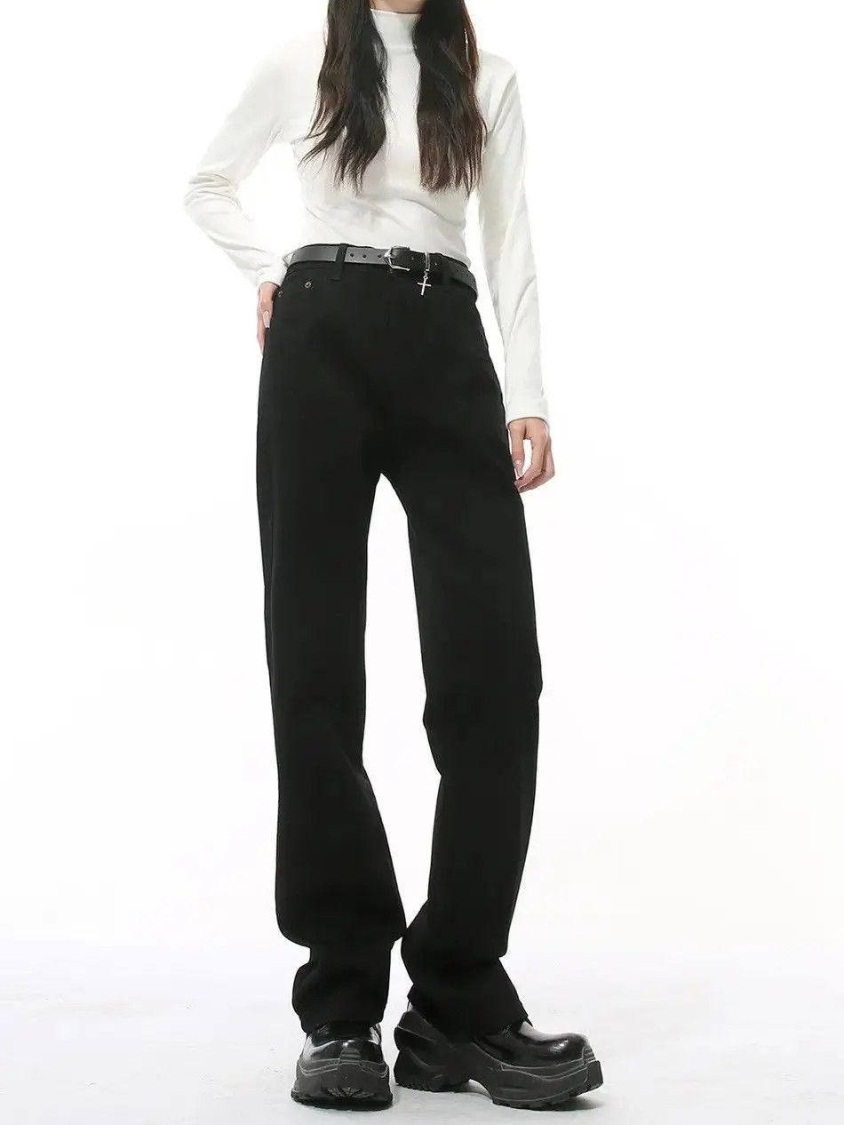 Japanese Brand Retro loose straight leg micro flared jeans Size US 32 / EU 48 - 2 Thumbnail