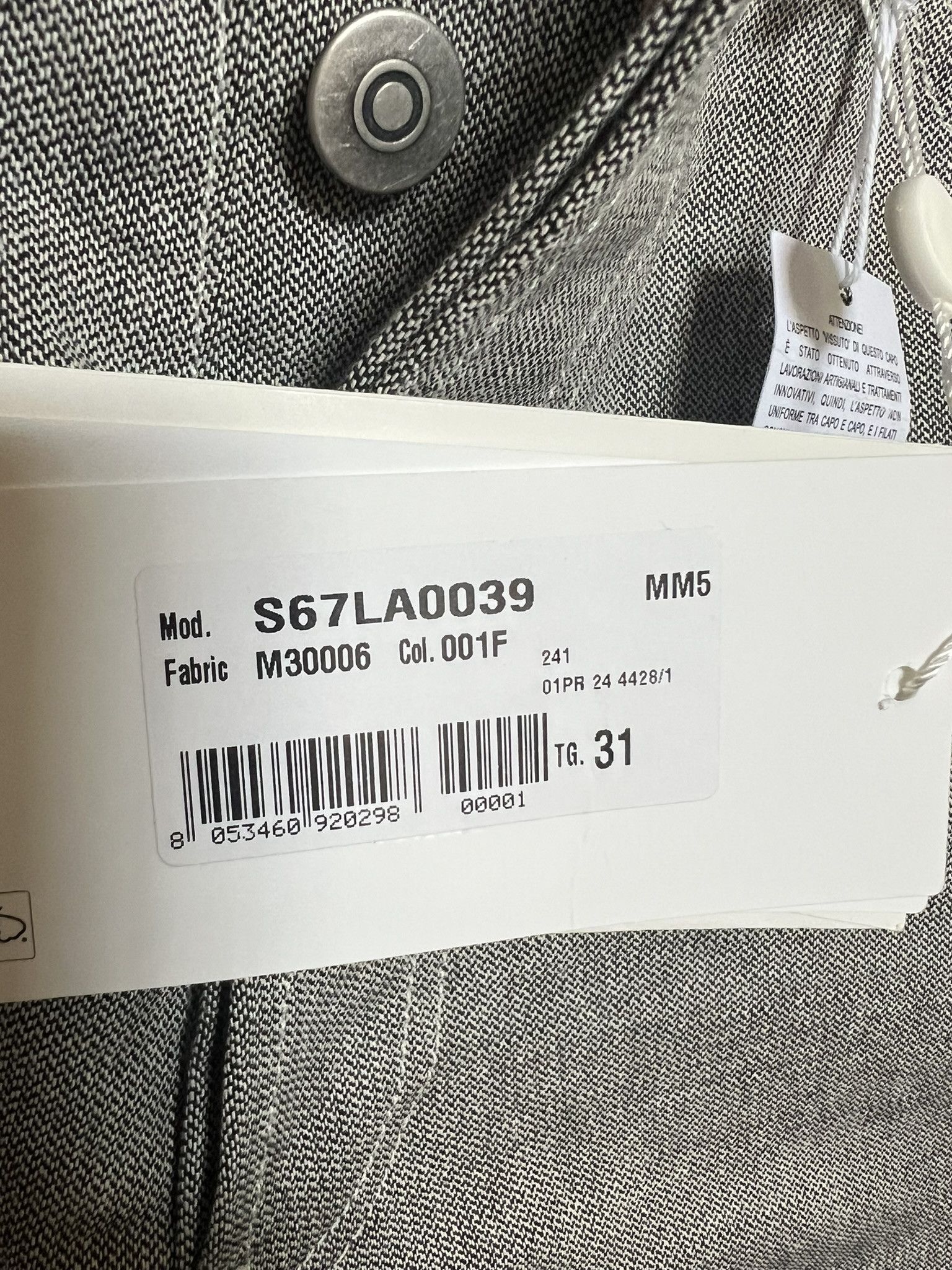 Maison Margiela Maison Margiela Broken Twill Turn Up Jeans sz 31 Size US 31 - 9 Thumbnail