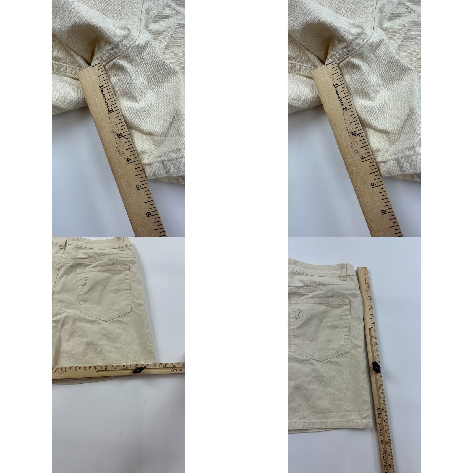 Vintage Wray Women's High Rise Denim Shorts Size 8 Light Yellow 5-Pocket Preppy Summer Casual Size 30" / US 8 / IT 44 - 8 Thumbnail