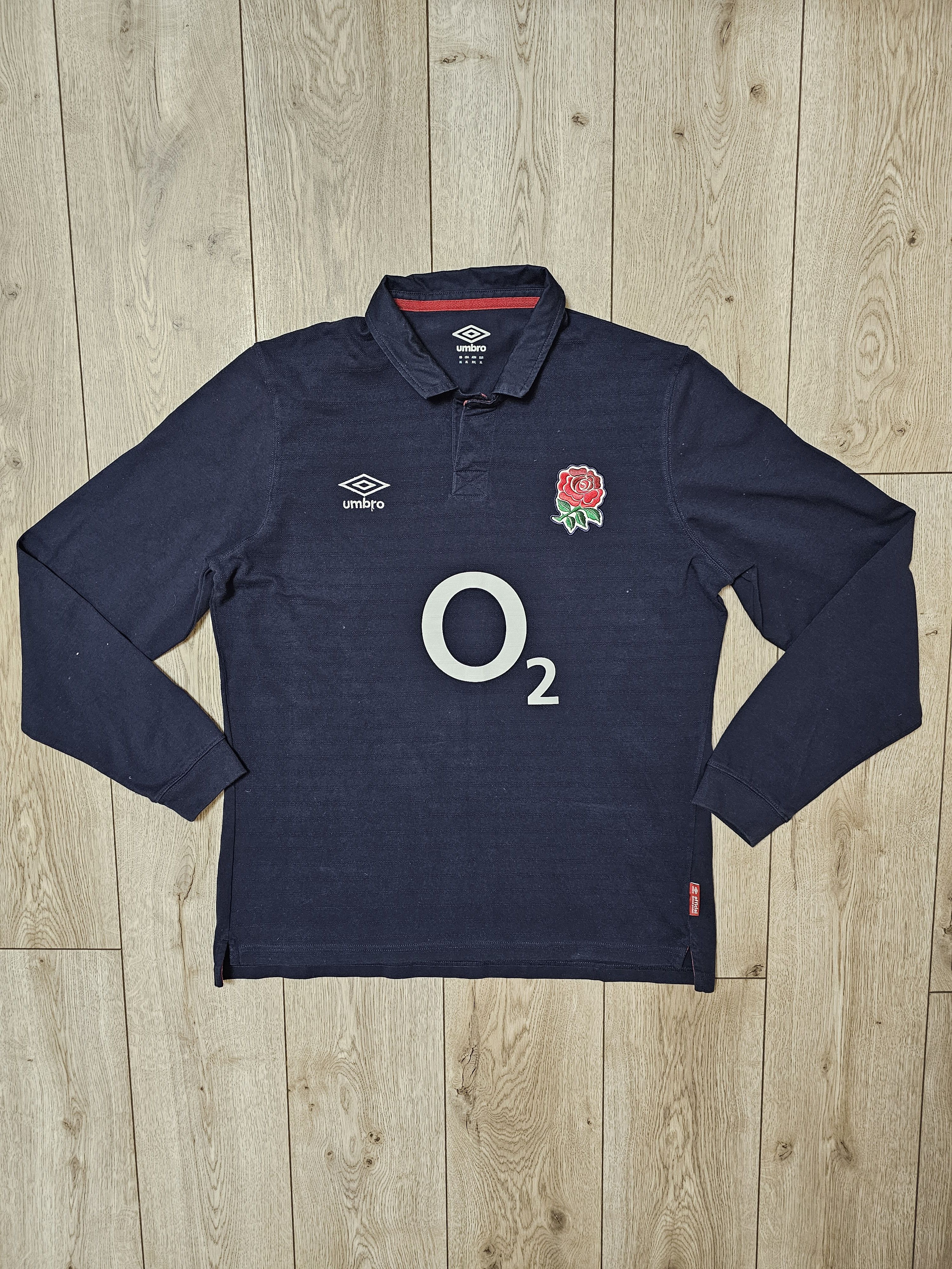Umbro × Vintage ENGLAND RUGBY JERSEY LONG RUGBY SHIRT O2 JERSEY Size US XL / EU 56 / 4 - 1 Thumbnail