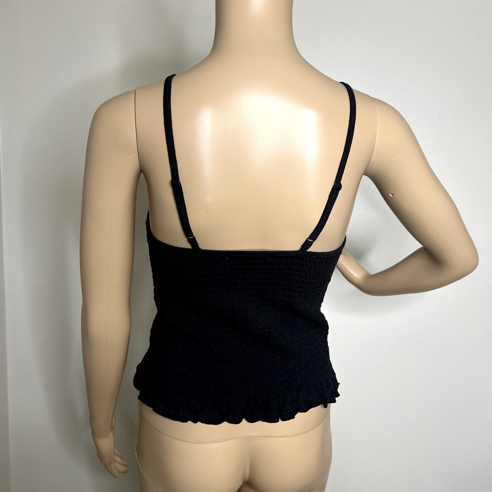 Other SO Black Ruched High Neck Tank Top Size S / US 4 / IT 40 - 3 Thumbnail