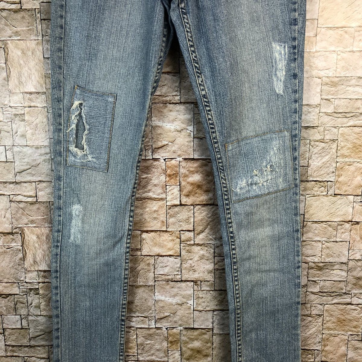 Japanese Brand John Esraya Blue Distressed Denim Pants #A952 Size 27" / US 4 / IT 40 - 6 Thumbnail