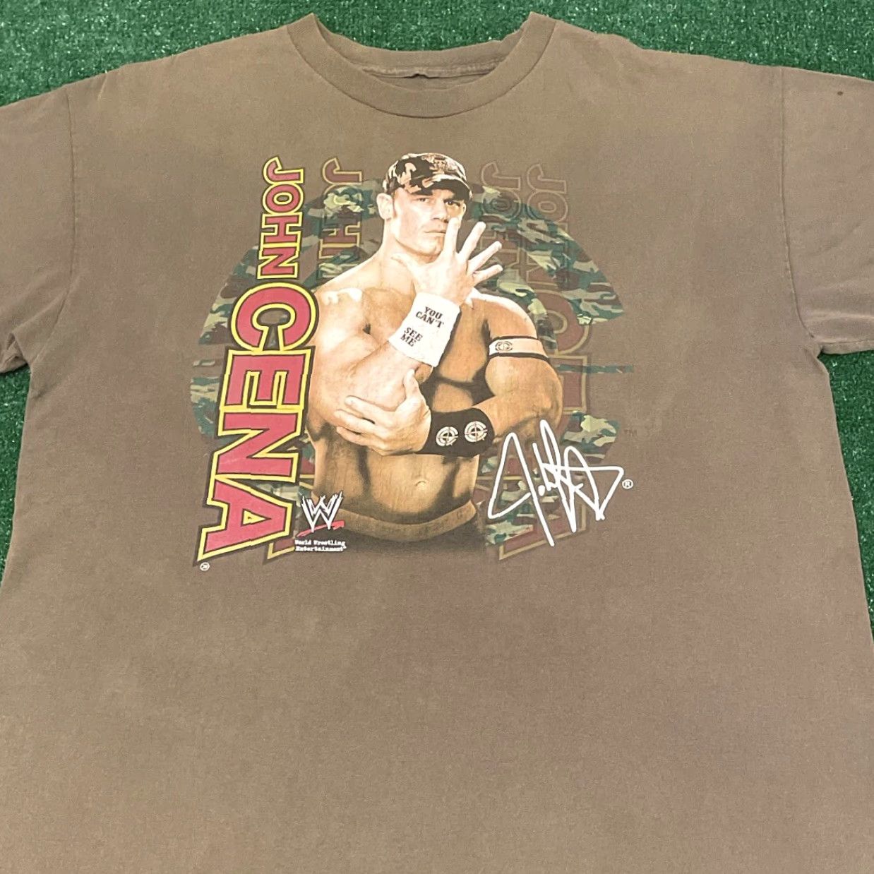 Vintage VINTAGE WWE Jonn Cena Shirt You Cant See Me Mens XL Brown T-Shirt 90s 2000s Mens Size US XL / EU 56 / 4 - 3 Thumbnail