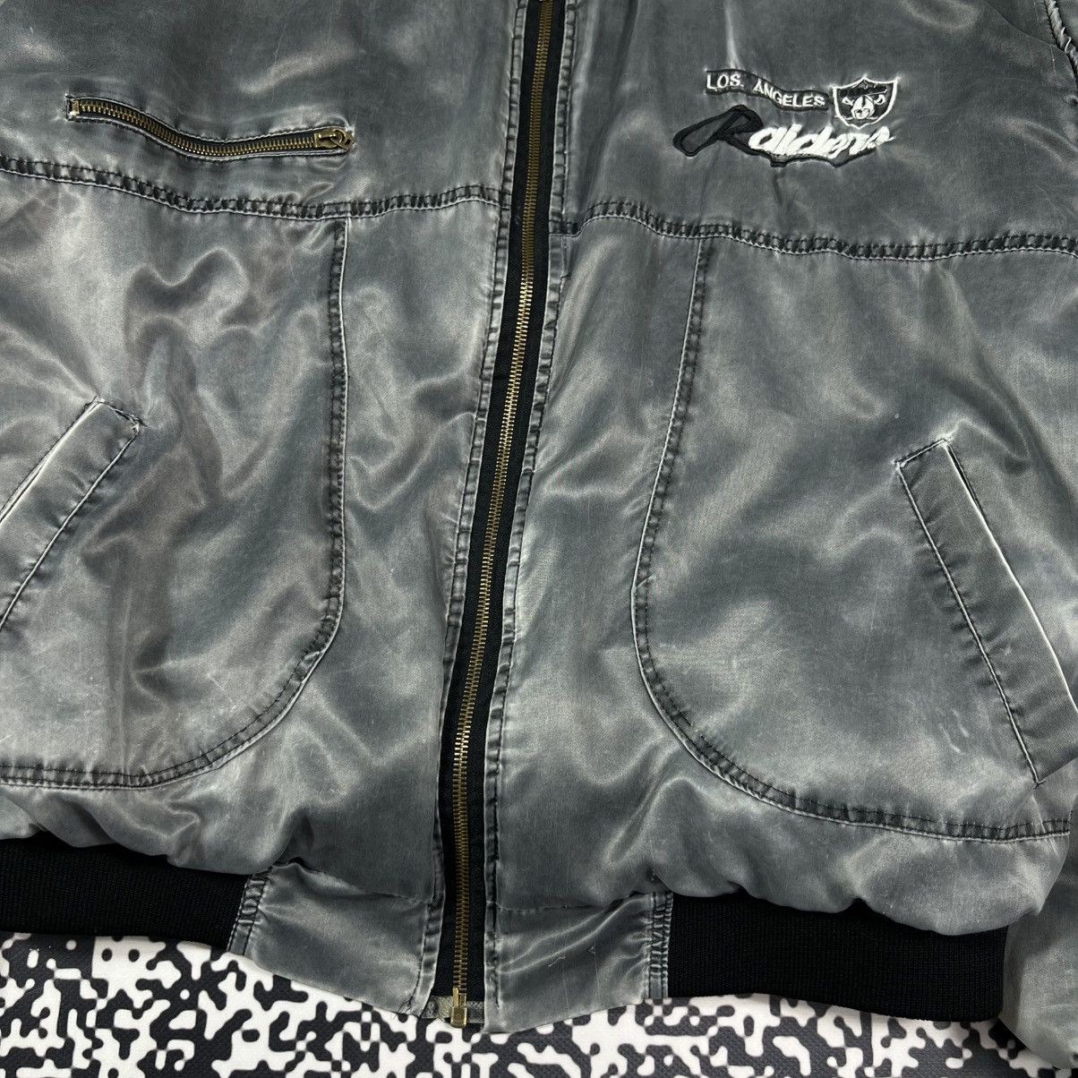 NFL Vintage 90s NFL Raiders LA Bomber Jacket Retro USA Style Size US M / EU 48-50 / 2 - 14 Thumbnail