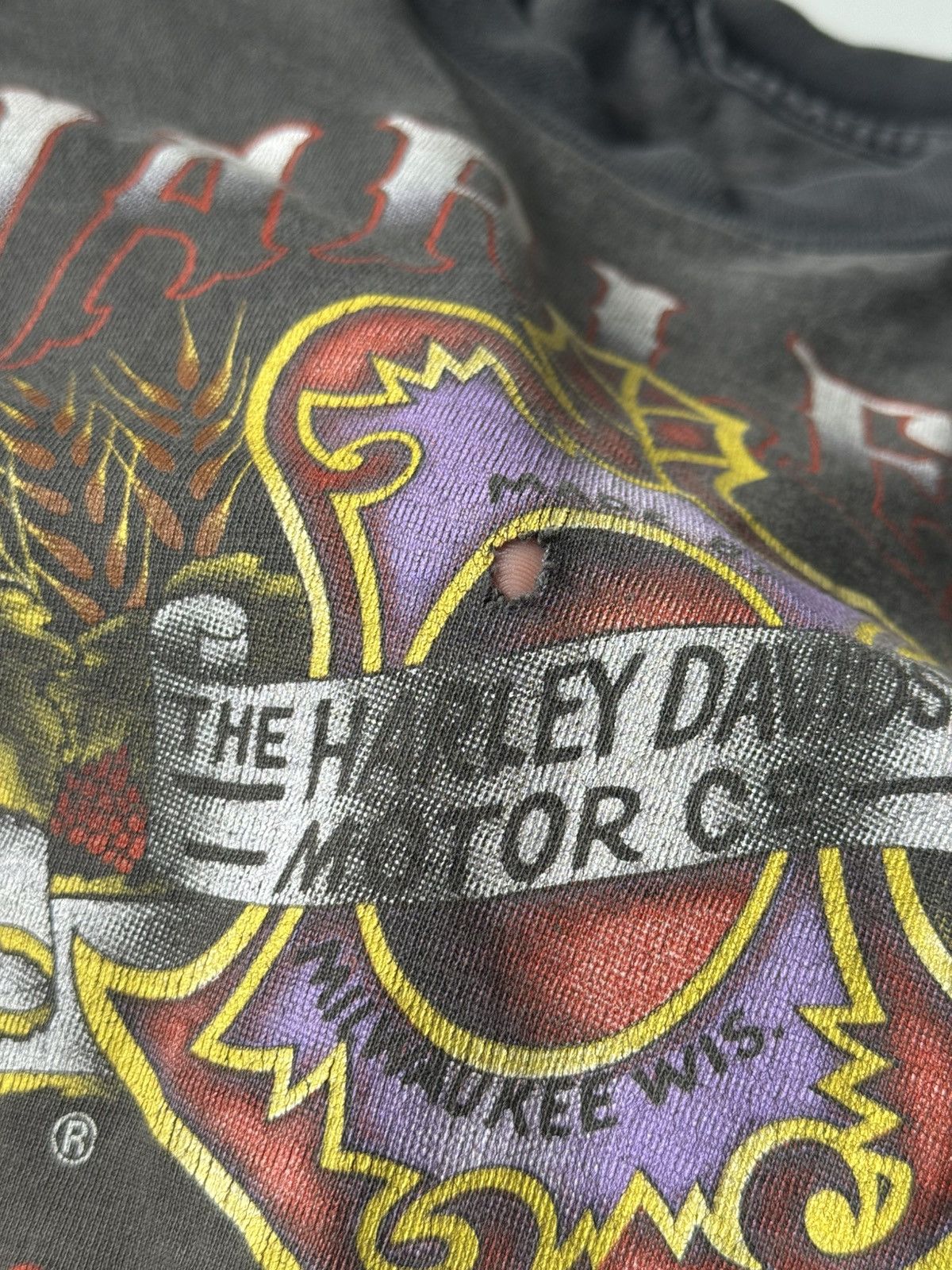 Harley Davidson Vintage 80s Harley Davidson Harley’s Whiskey T-Shirt Washed Size US M / EU 48-50 / 2 - 14 Thumbnail