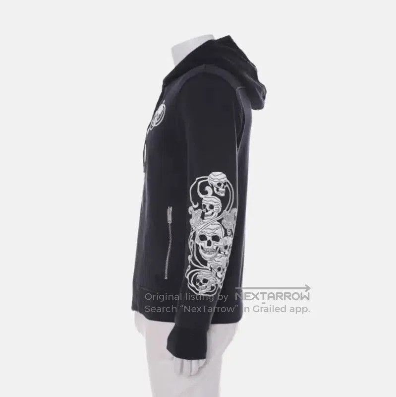 Alexander McQueen Alexander McQueen Black Cotton Embroidered Hoodie . Size US M / EU 48-50 / 2 - 2 Thumbnail