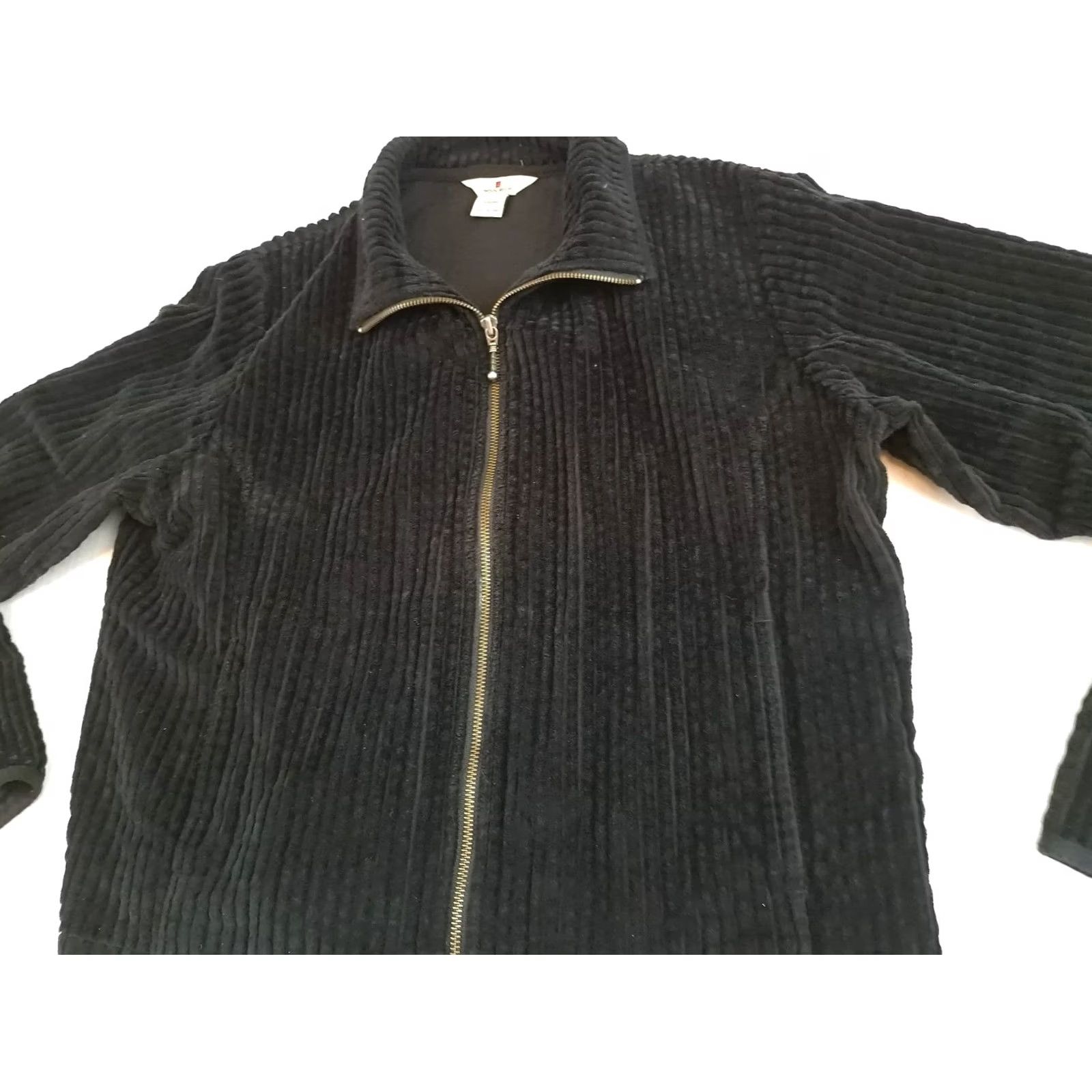 Vintage VINTAGE Woolrich Cardigan Women Ribbed Cotton Zipper Black Large Sweater Ladies Regular Cardigan 24in long 20in pit to pit Size L / US 10 / IT 46 - 3 Thumbnail