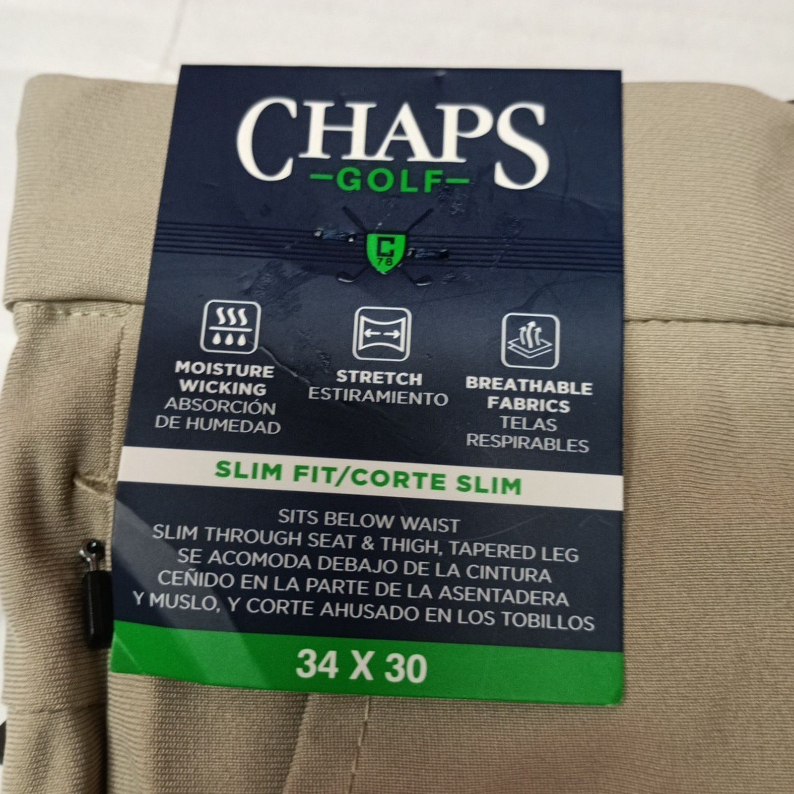 Chaps Chaps Golf Performance Slim Fit Pants Men's 34x30 Beige Size US 34 / EU 50 - 2 Thumbnail