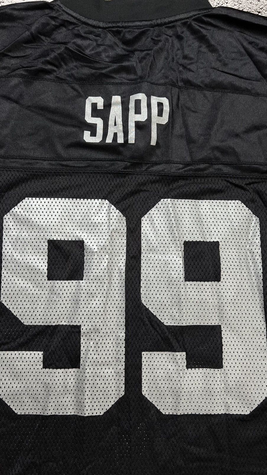 Reebok VTG 90’s Oakland Raiders NFL Warren Sapp reebok jersey Size US XL / EU 56 / 4 - 9 Thumbnail